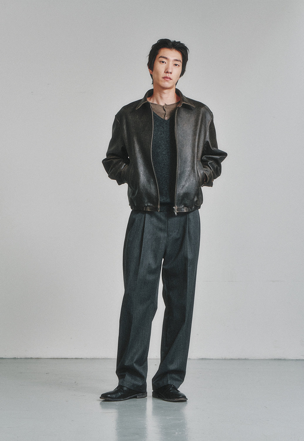 Art if acts - Vintage Leather Swing Jacket (Vintage Wood) product image 5 | TRAB K-Fashion Australia