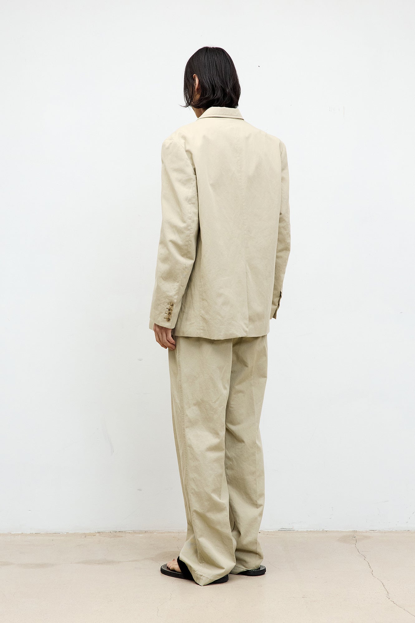 Coor - Washed Linen Blend Two Button Blazer (Beige) product image 4 | TRAB K-Fashion Australia