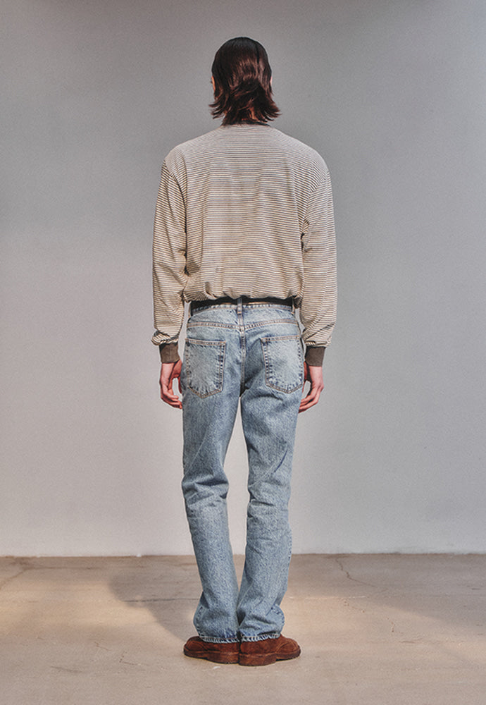 Art if acts - Washed Stripe Long Sleeve (Charcoal) product image 4 | TRAB K-Fashion Australia