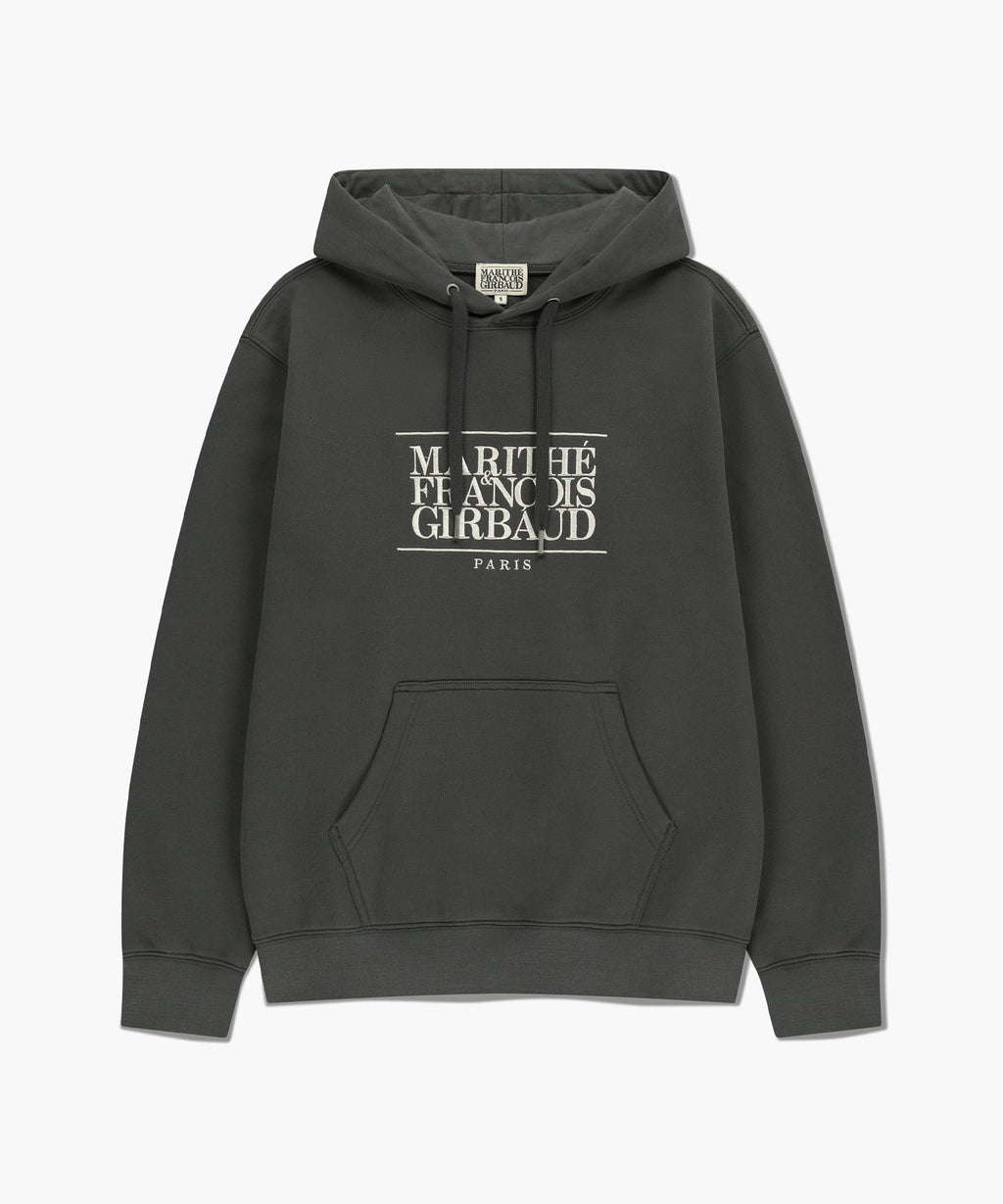 Marithe & Francois Girbaud - Classic Logo Embroidery Hoodie (brushed) (Charcoal) product image 5 | TRAB K-Fashion Australia