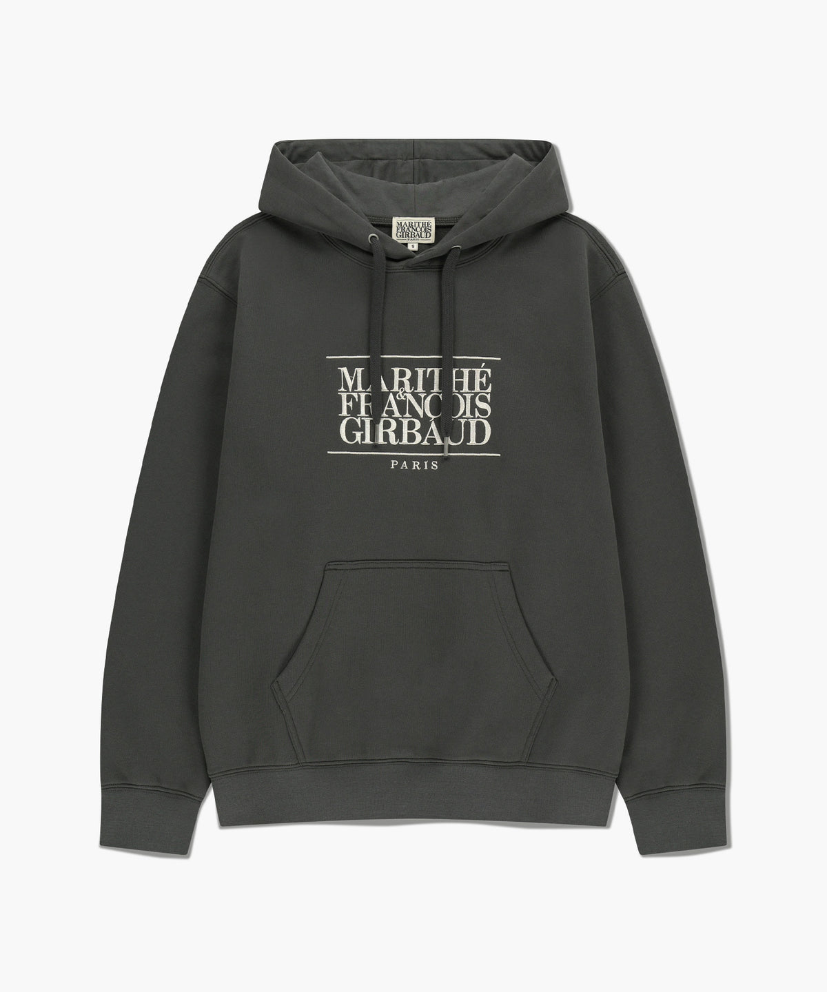 Marithe & Francois Girbaud - Classic Logo Embroidery Hoodie (brushed) (Charcoal) product image 5 | TRAB K-Fashion Australia