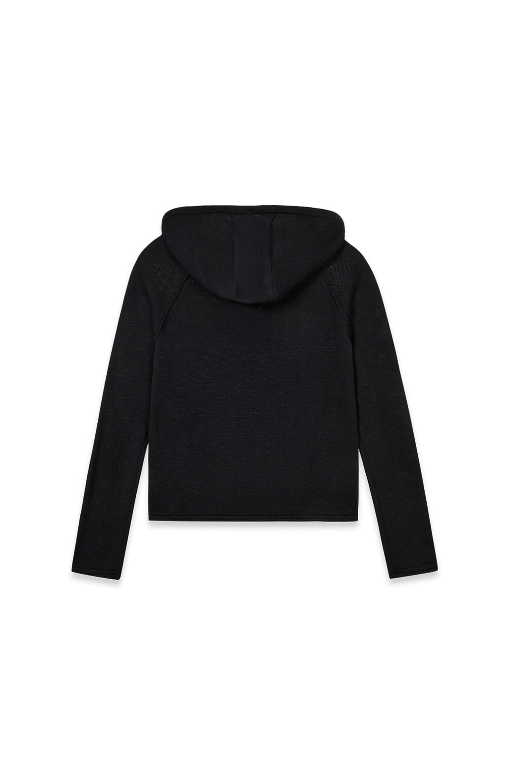 Matin Kim - Button Hoody Raglan Knit Top (Black) product image 2 | TRAB K-Fashion Australia