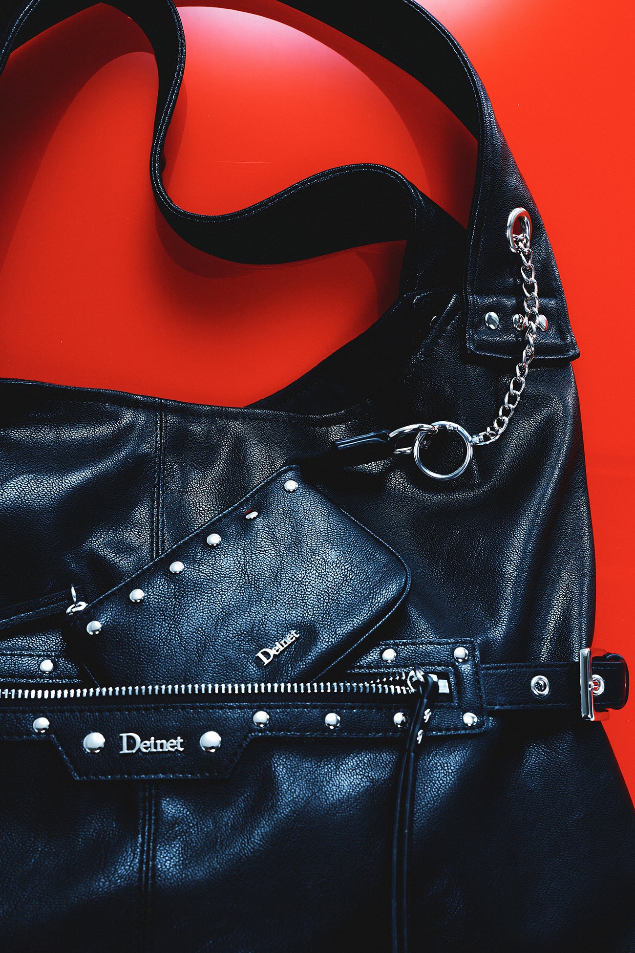 Deinet - Stud Detail Point Pocket Bag (Black) product image 9 | TRAB K-Fashion Australia