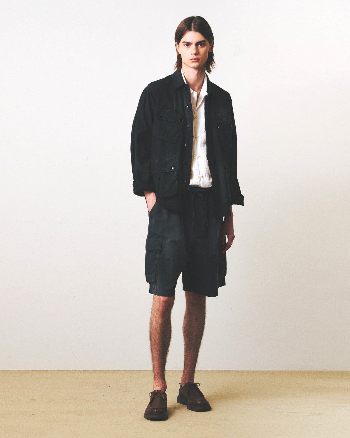 Eastlogue - Jungle Fatigue Jacket (Vintage Black Linen) product image 1 | TRAB K-Fashion Australia