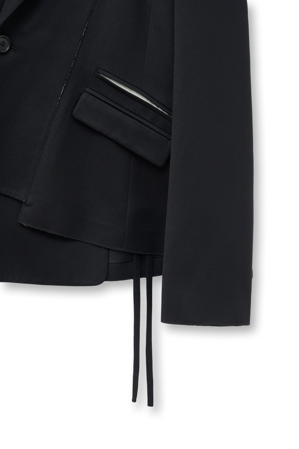 Matin Kim - Cut Out Point String Blazer (Black) product image 6 | TRAB K-Fashion Australia