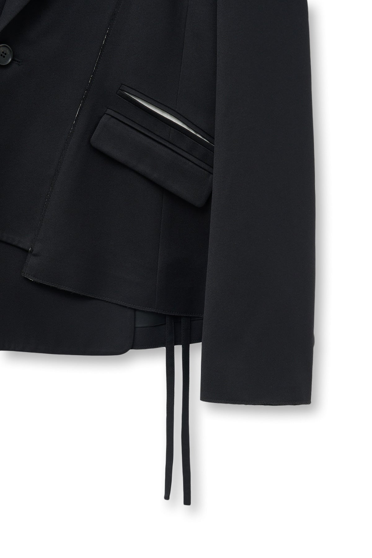 Matin Kim - Cut Out Point String Blazer (Black) product image 6 | TRAB K-Fashion Australia