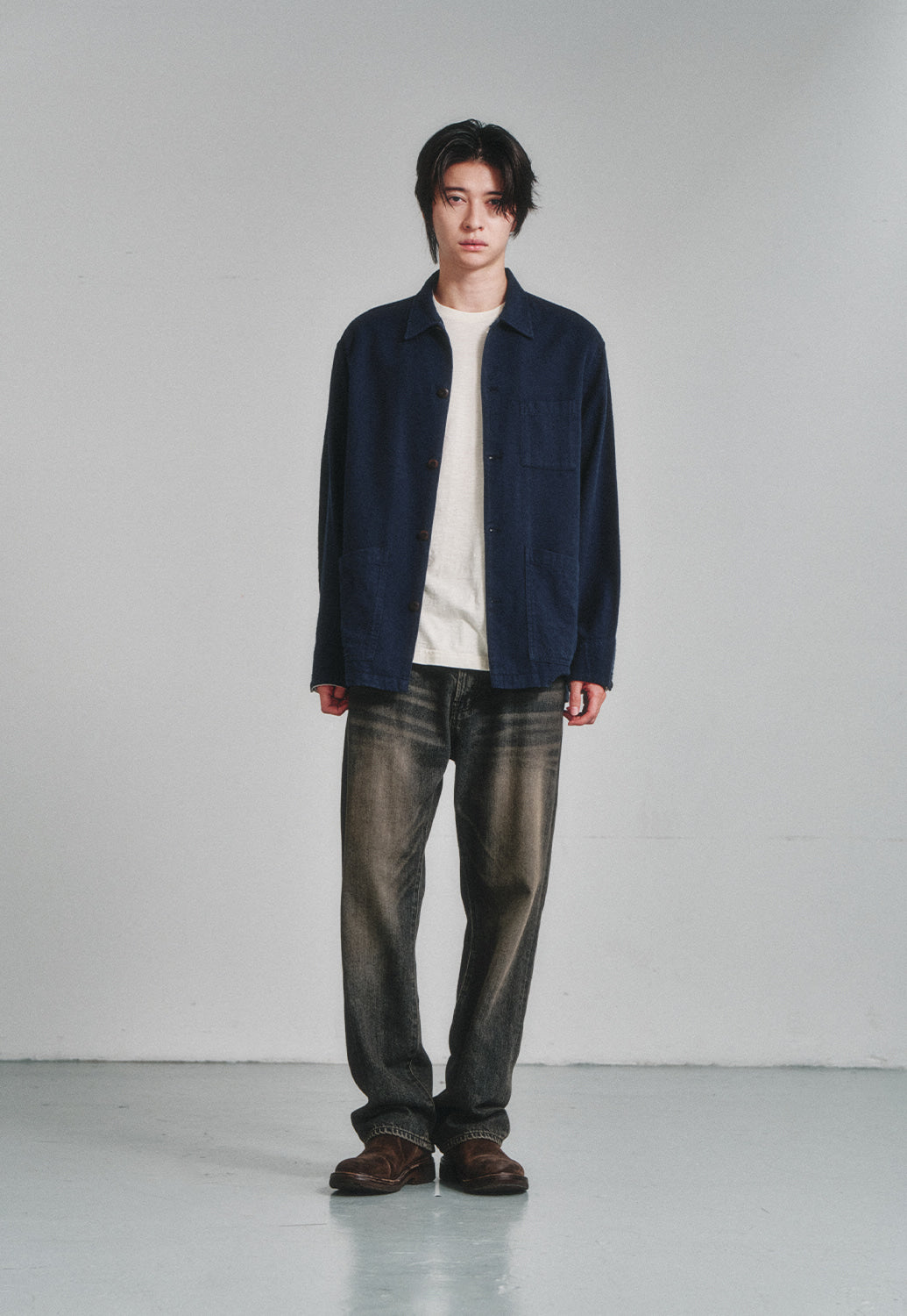 Art if acts - SILK NEP Work Jacket_Japanese Fabric (Deep Navy) product image 2 | TRAB K-Fashion Australia
