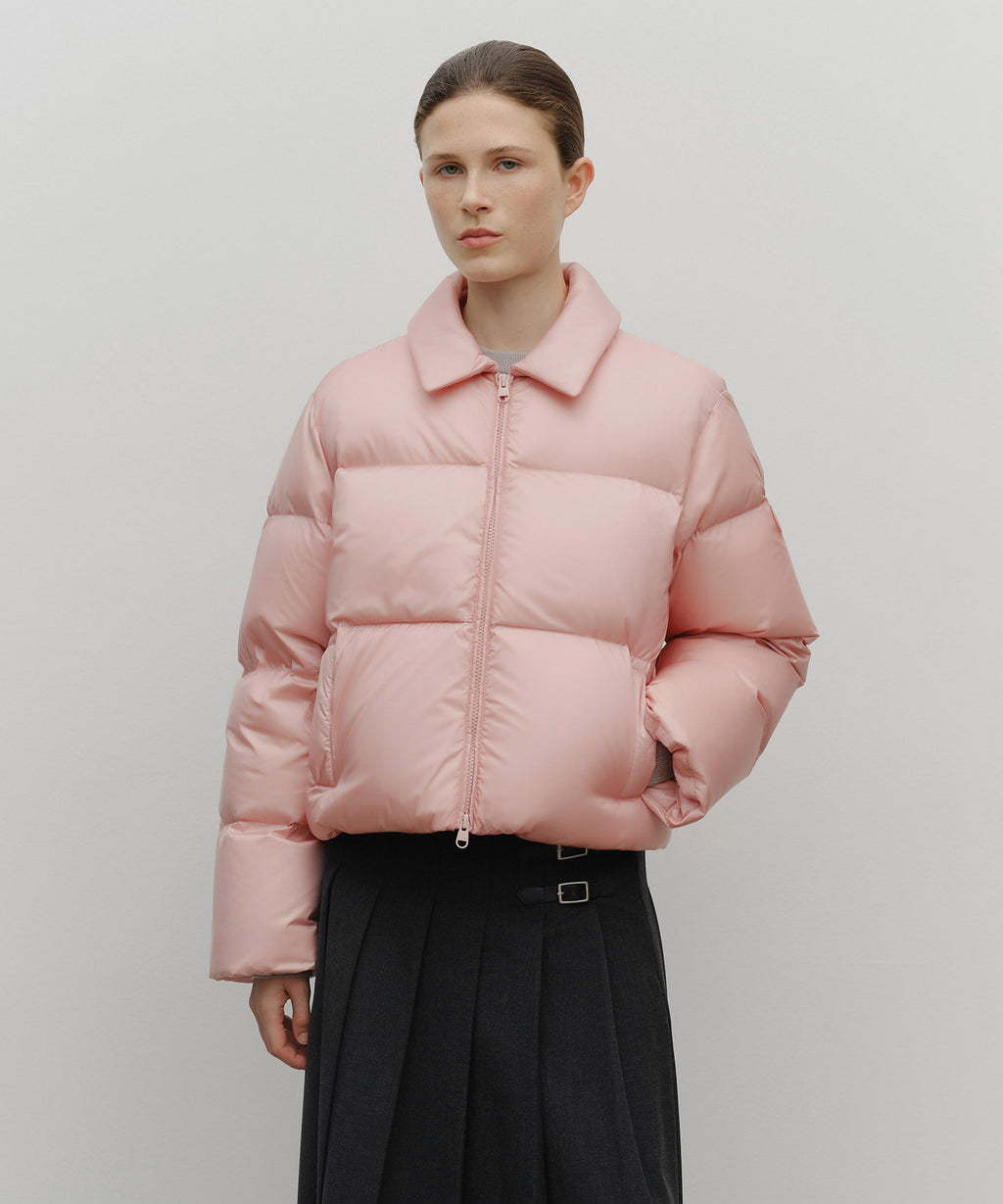 Marithe & Francois Girbaud - Collar Crop Down Jacket (Pink) product image 1 | TRAB K-Fashion Australia