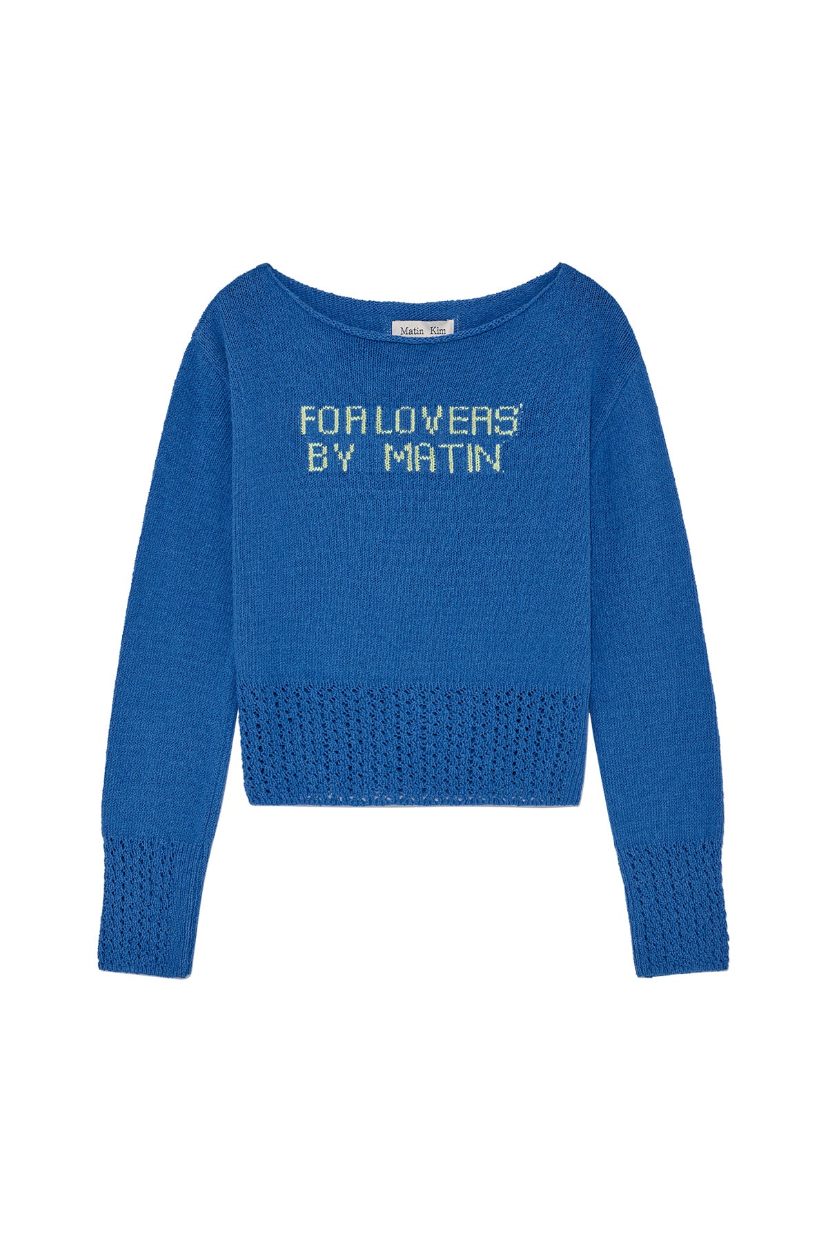 Matin Kim - For Lovers Punching Point Pullover (Light Blue) product image 1 | TRAB K-Fashion Australia