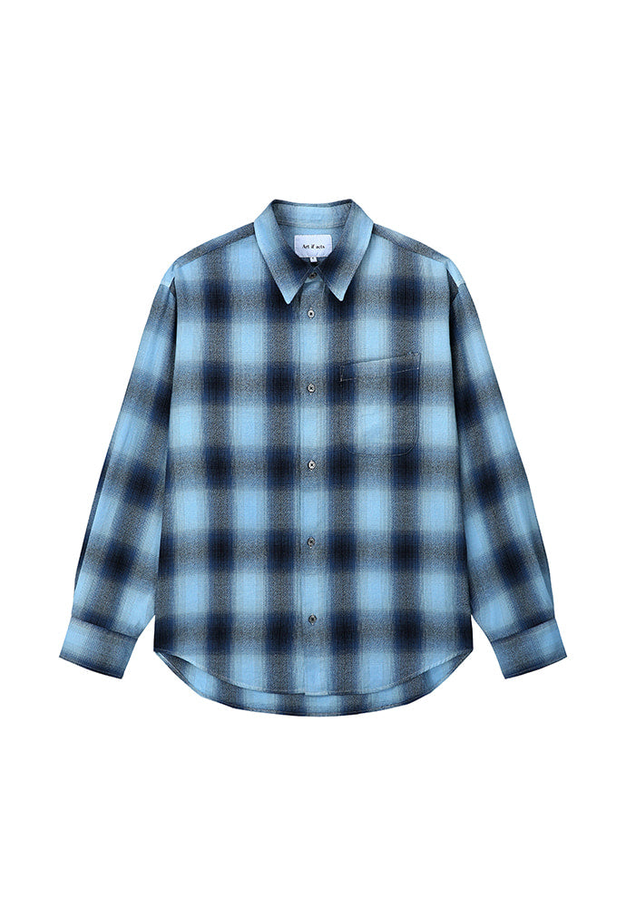 Art if acts - Marieta Ombre Check Shirts (Liberty Blue) product image 7 | TRAB K-Fashion Australia