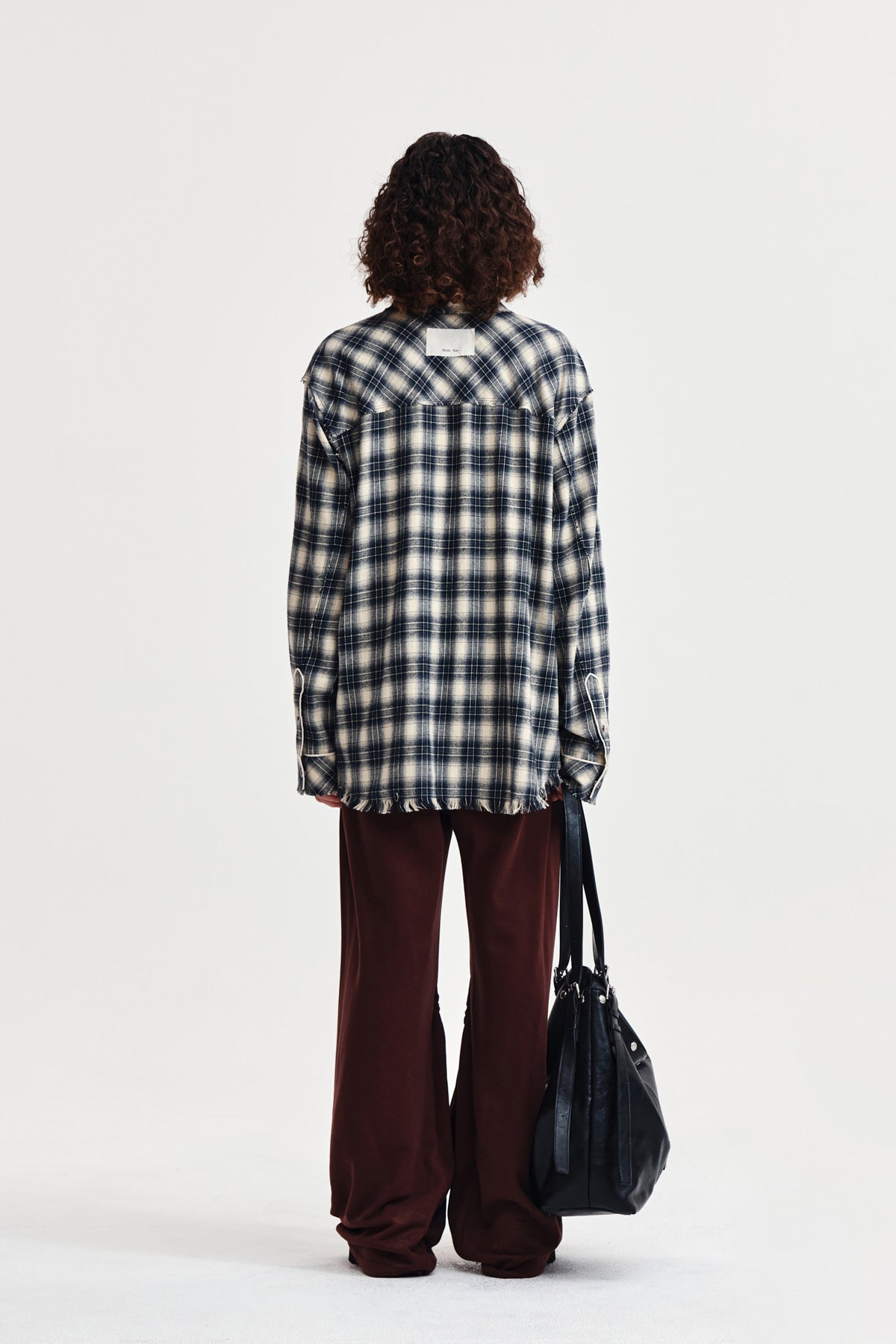 Matin Kim - Check Flannel Pocket Shirt (Navy) product image 7 | TRAB K-Fashion Australia