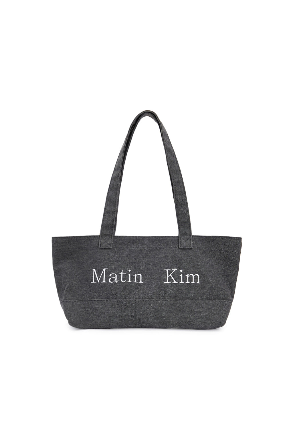 Matin Kim - Matin Logo Canvas Wide Shoulder Bag (Charcoal) product image 1 | TRAB K-Fashion Australia