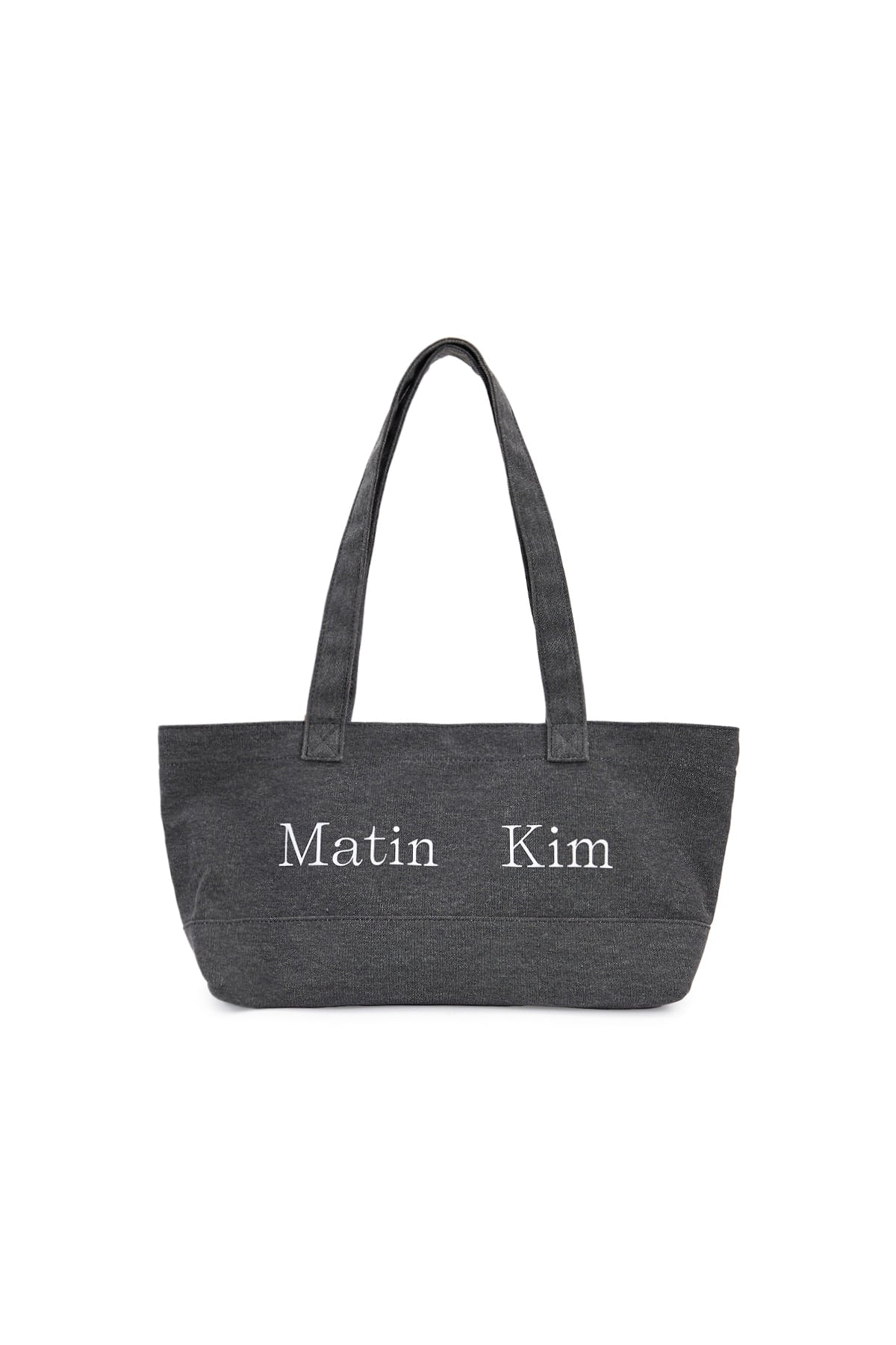 Matin Kim - Matin Logo Canvas Wide Shoulder Bag (Charcoal) product image 1 | TRAB K-Fashion Australia