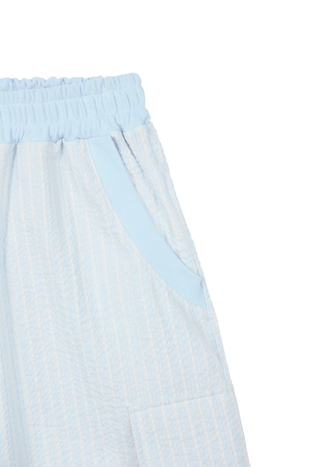 Deinet - Deinet Stripe Bermuda Sweat Pants (Light Blue) product image 4 | TRAB K-Fashion Australia