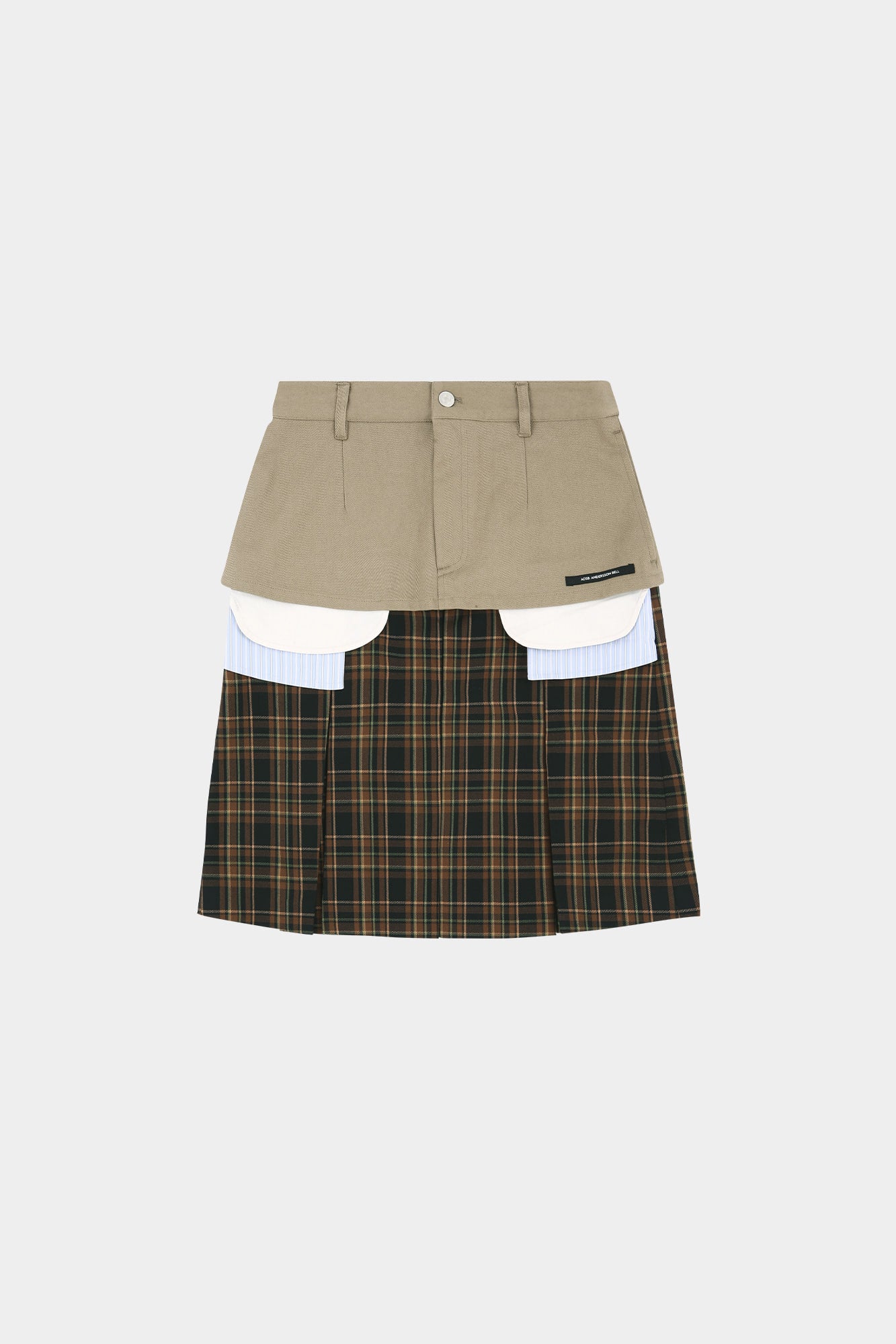 Andersson Bell - Double Layered Pleats Skirt (Brown) product image 14 | TRAB K-Fashion Australia