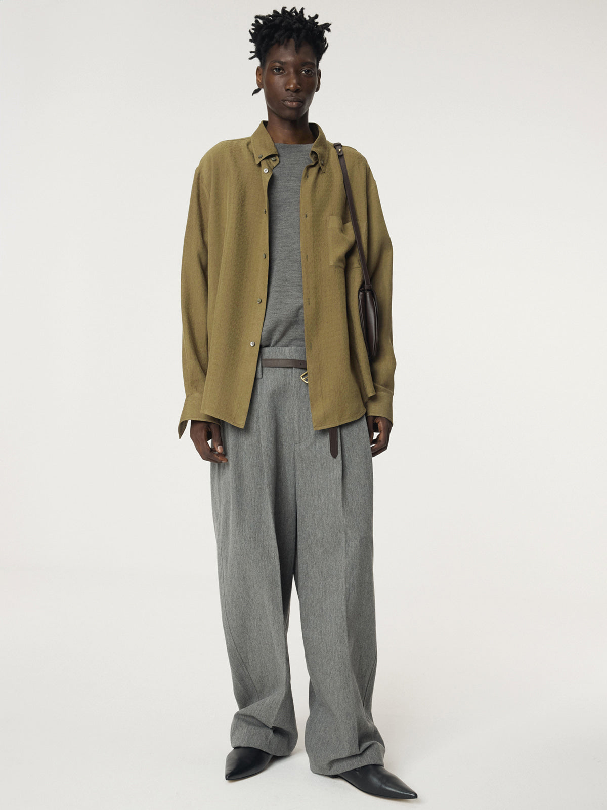 Recto - Vintage Jacquard Shirt (Khaki) product image 4 | TRAB K-Fashion Australia