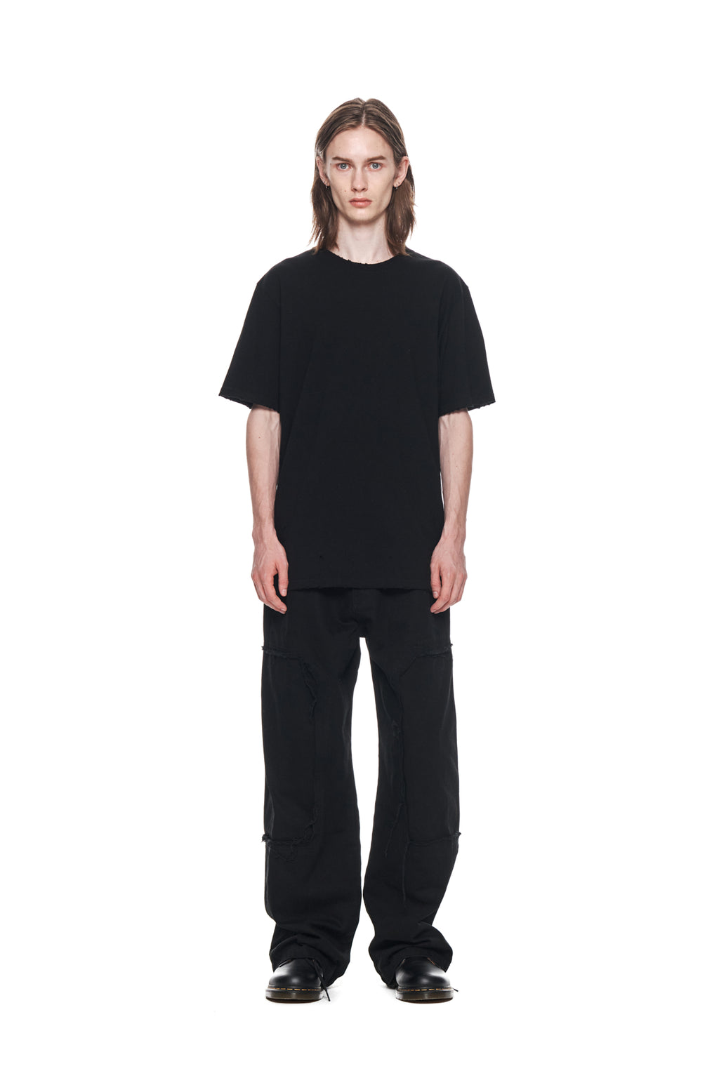 Matin Kim - Double Knee Cotton Denim Pants (Black) product image 10 | TRAB K-Fashion Australia