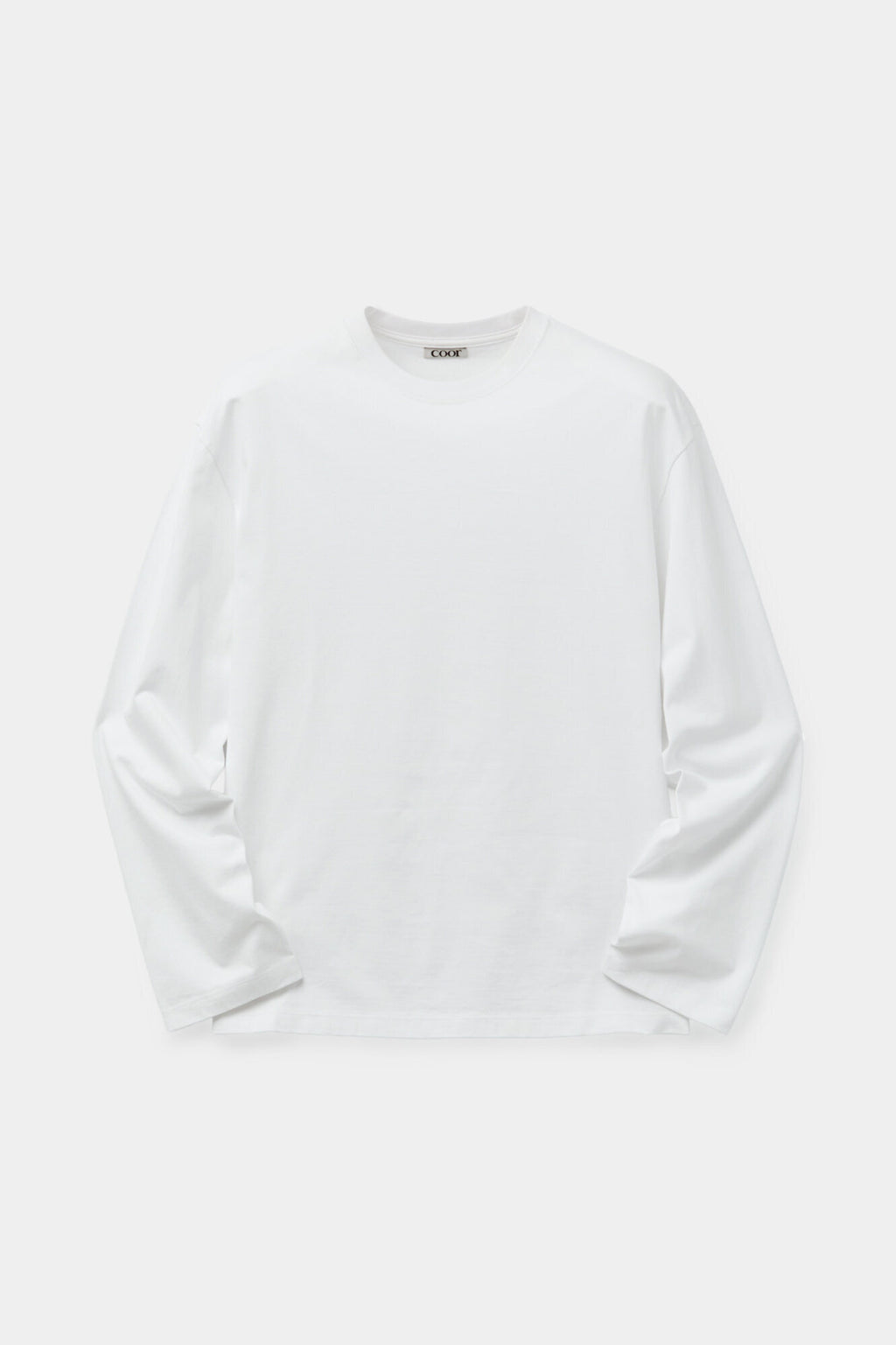 Coor - Compact Cotton Long Sleeve T-Shirt (White) product image 1 | TRAB K-Fashion Australia