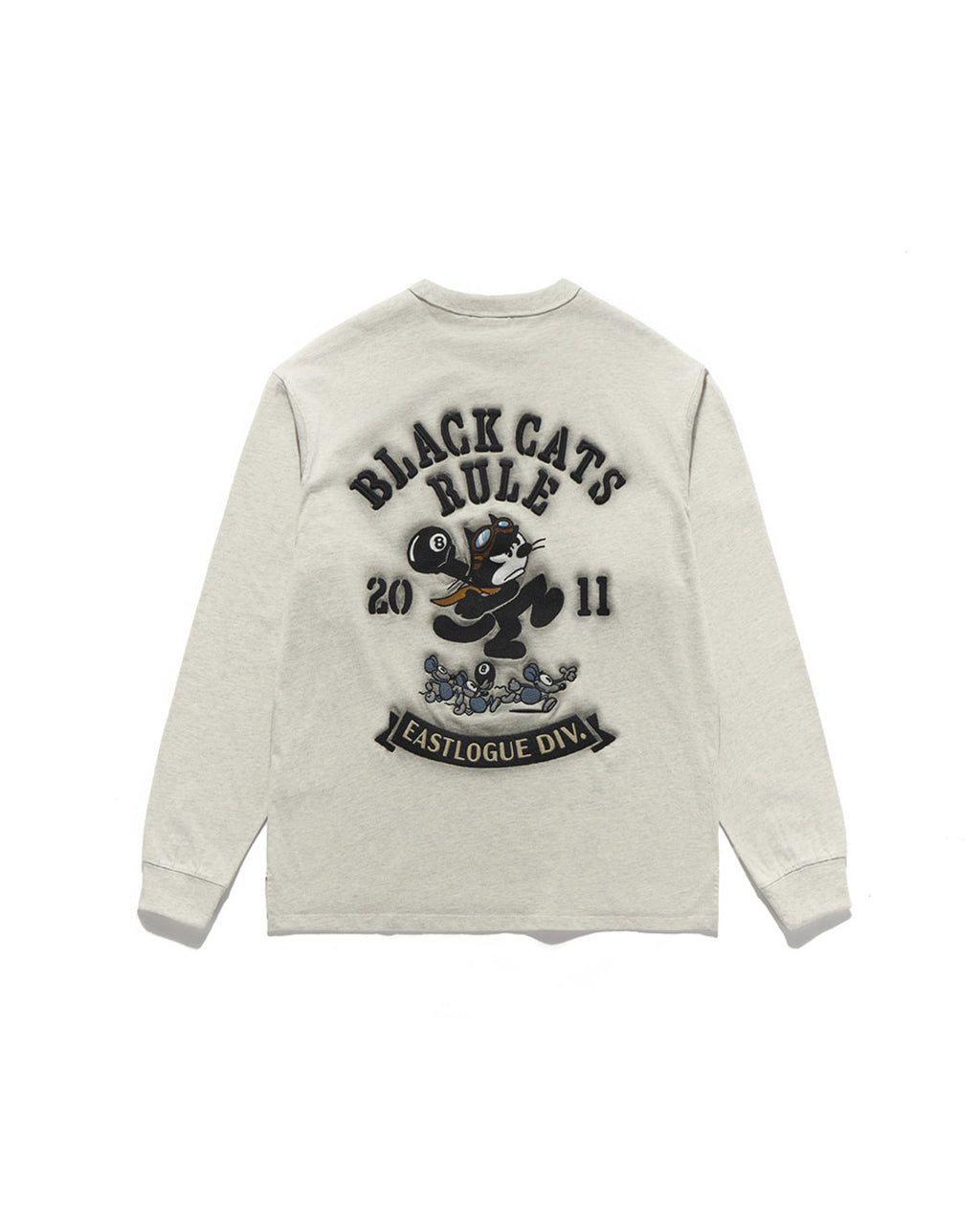 Eastlogue - Felix Shot-put Embroidered L.s T-shirts (Oatmeal) product image 1 | TRAB K-Fashion Australia