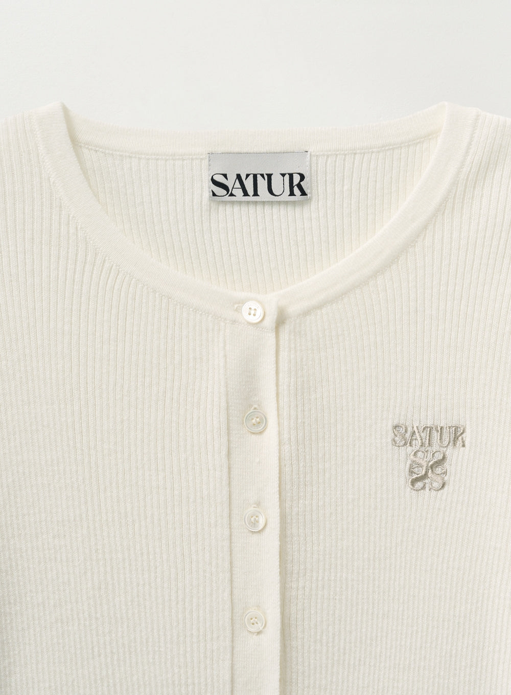 Satur - (W) Plain Long Sleeve Cardigan (Cream) product image 3 | TRAB K-Fashion Australia