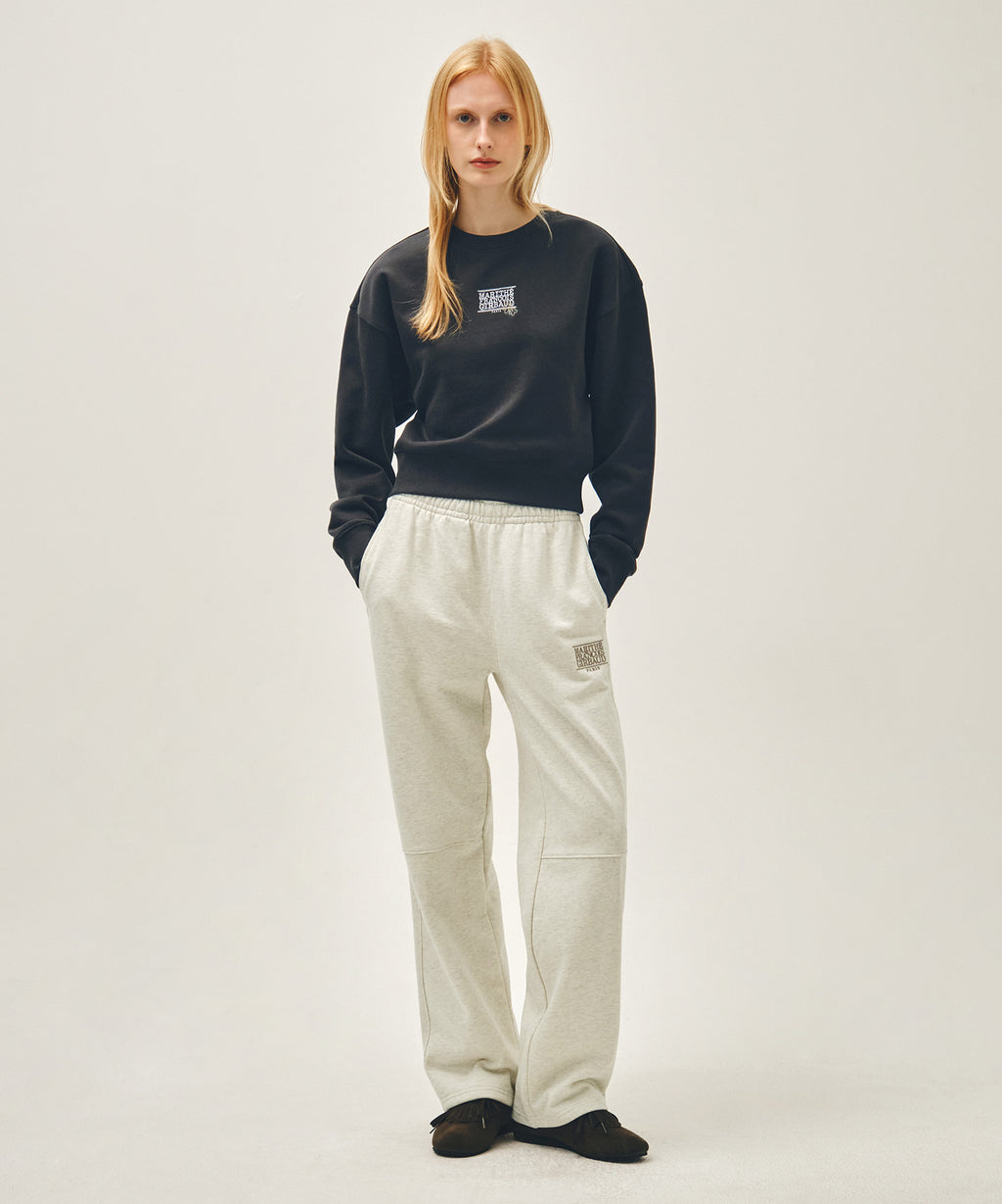 Marithe & Francois Girbaud - Flower Classic Logo Crop Sweatshirt (Charcoal) product image 5 | TRAB K-Fashion Australia
