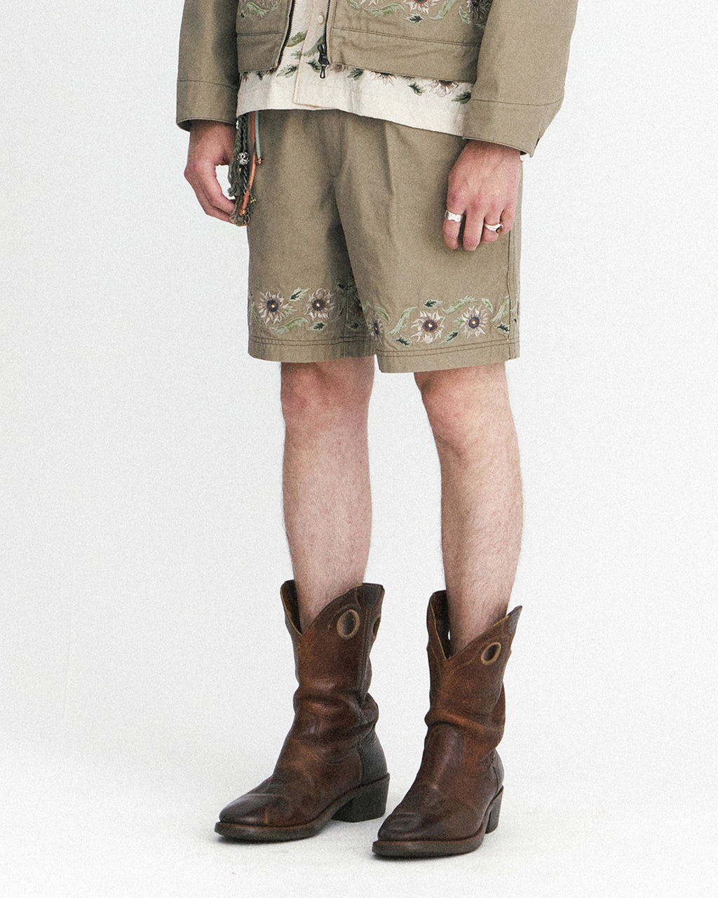 Eastlogue - Embroidery Easy Shorts (Sand) product image 3 | TRAB K-Fashion Australia