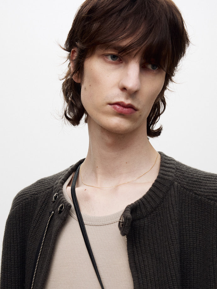 Tonywack - Merino Wool Knitted Zip-Up Jumper (Anthracite) product image 8 | TRAB K-Fashion Australia