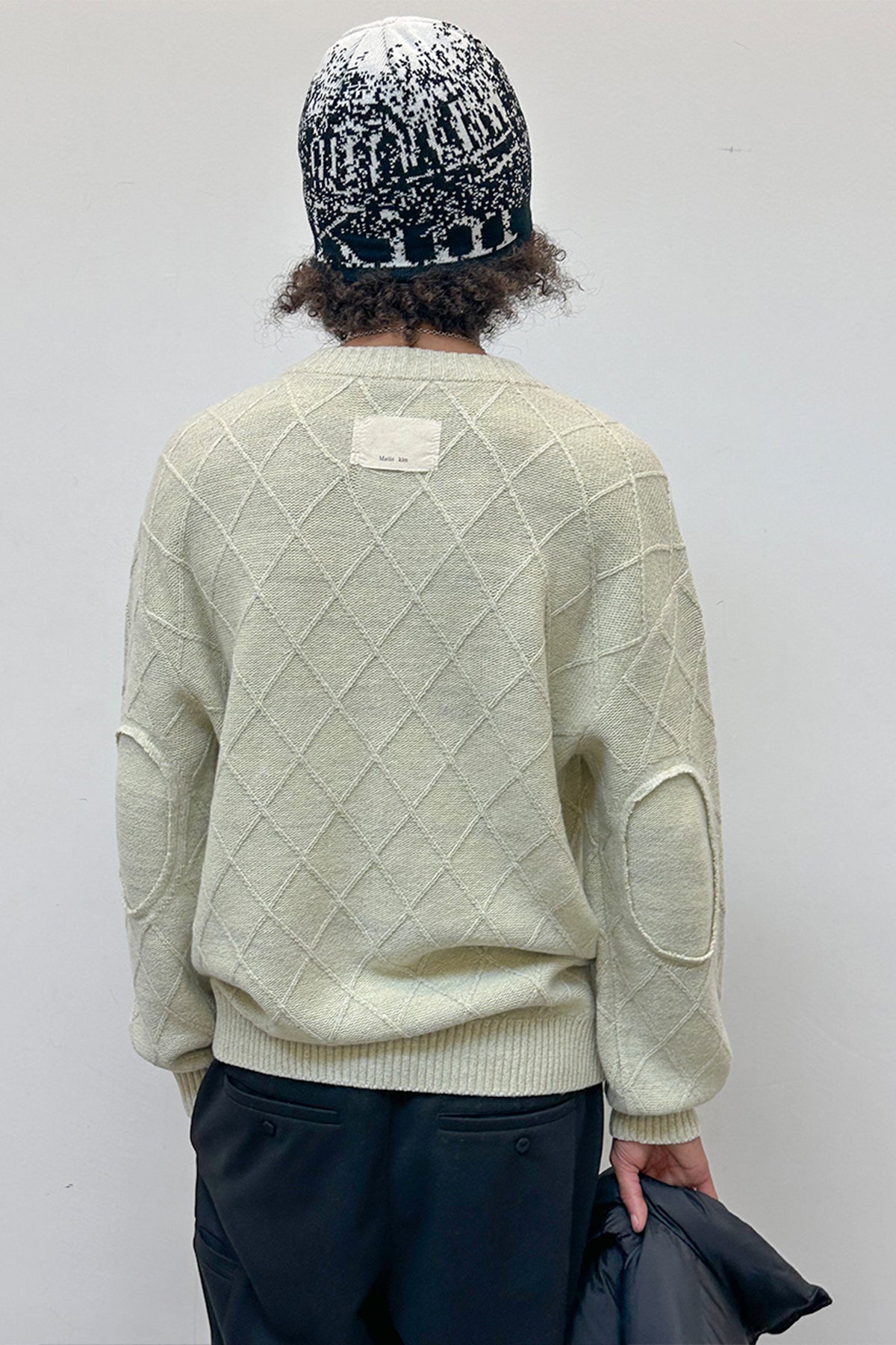 Matin Kim - Arm Patch Knit Pullover (Light Green) product image 6 | TRAB K-Fashion Australia