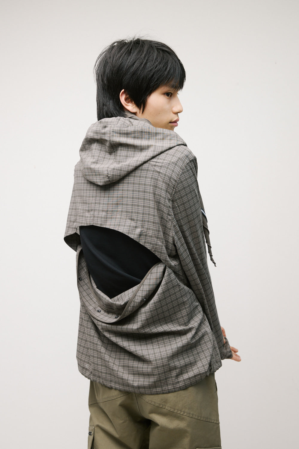Hatchingroom - Vented Windbreaker Wool Check (Olive) product image 14 | TRAB K-Fashion Australia