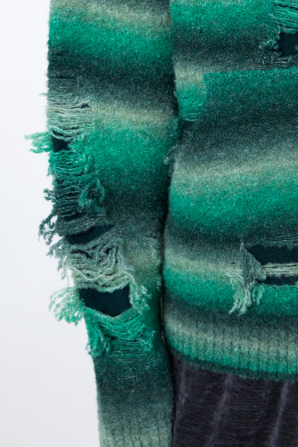 Andersson Bell - Unisex Gradient Distressed Hoodie (Green) product image 15 | TRAB K-Fashion Australia