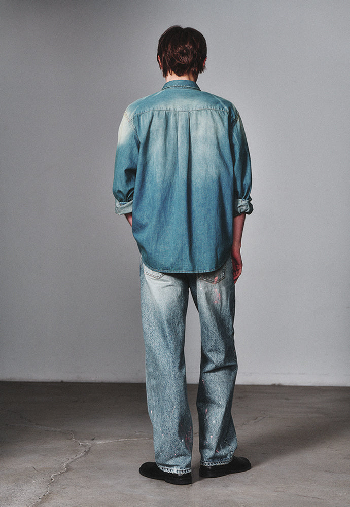 Art if acts - Vintage Denim Shirt (Light Blue) product image 3 | TRAB K-Fashion Australia