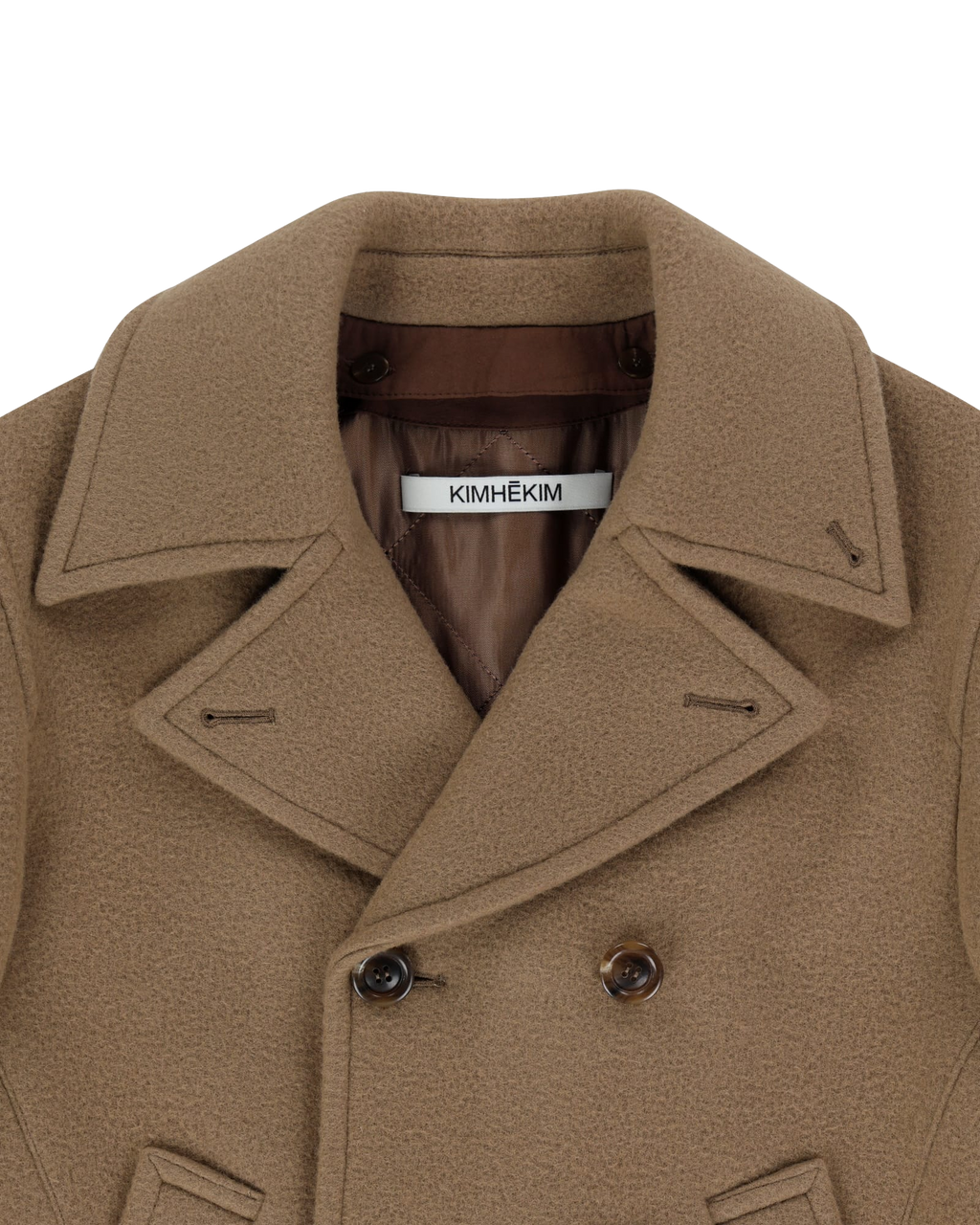 Kimhe Kim - Classic Pea Coat (Beige) product image 17 | TRAB K-Fashion Australia