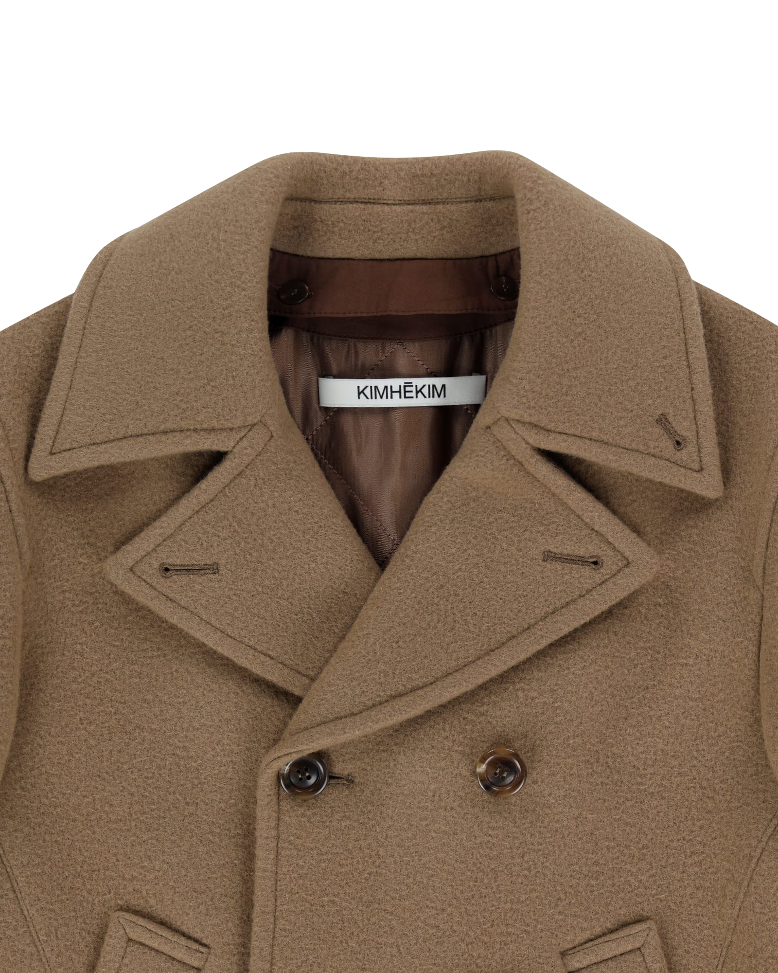 Kimhe Kim - Classic Pea Coat (Beige) product image 17 | TRAB K-Fashion Australia