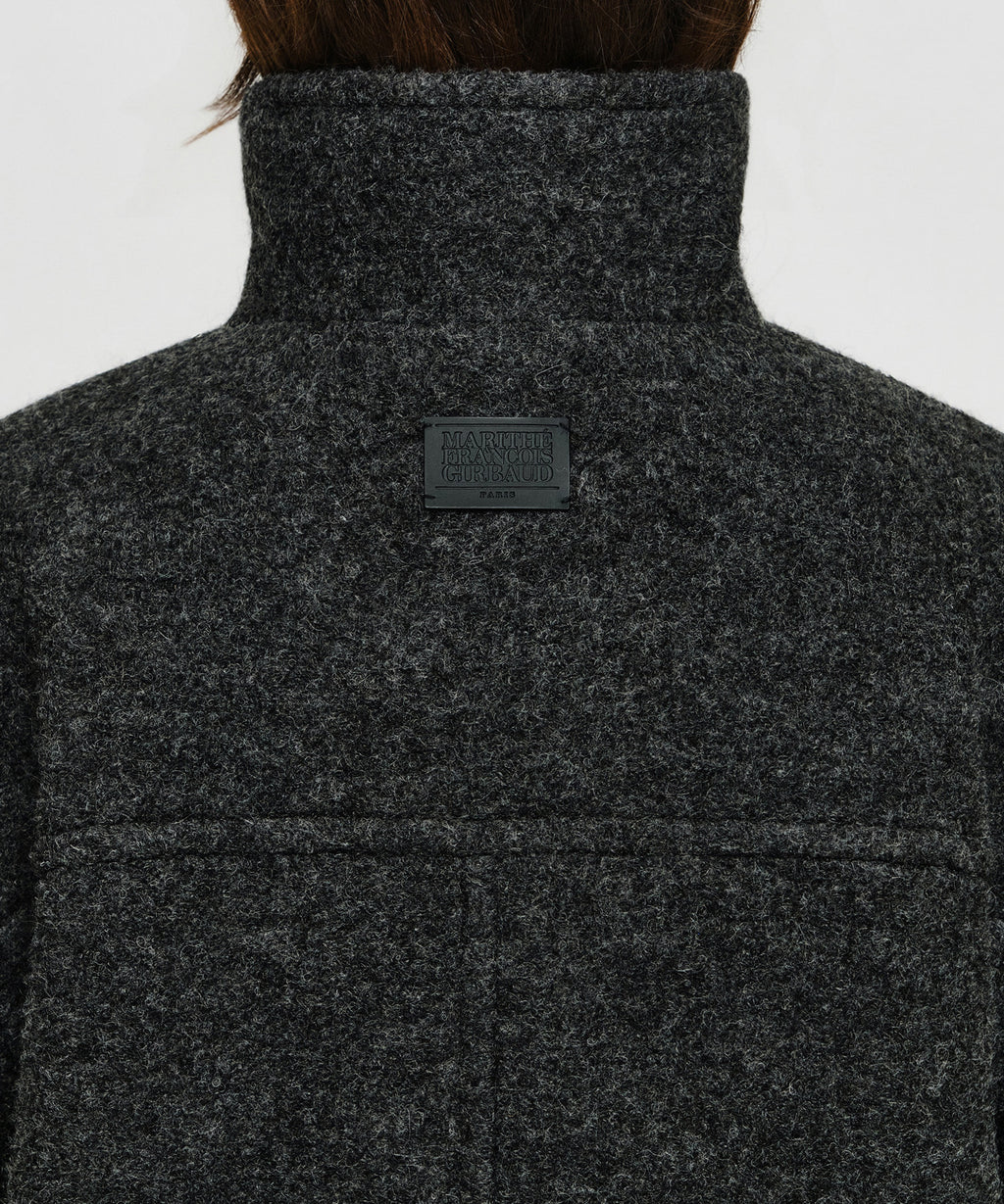 Marithe & Francois Girbaud - High Neck Padded Half Coat (Charcoal) product image 5 | TRAB K-Fashion Australia