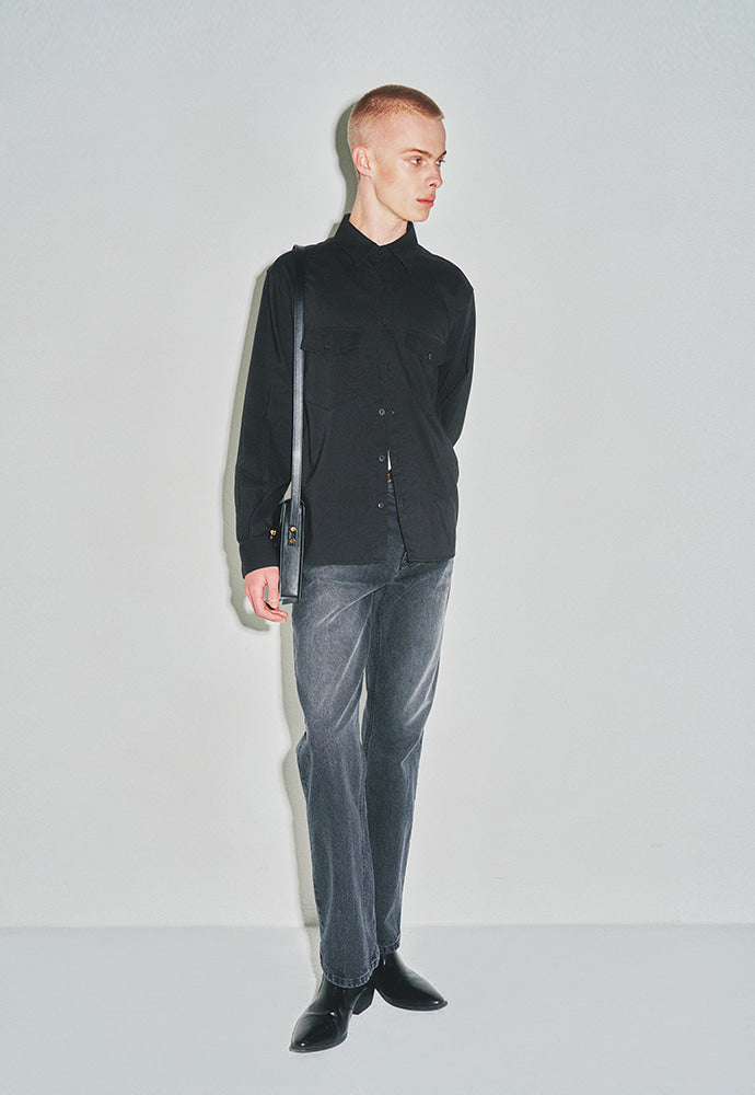 Tonywack - Soft Brushed C/R Western Shirt (Midnight Black) product image 2 | TRAB K-Fashion Australia