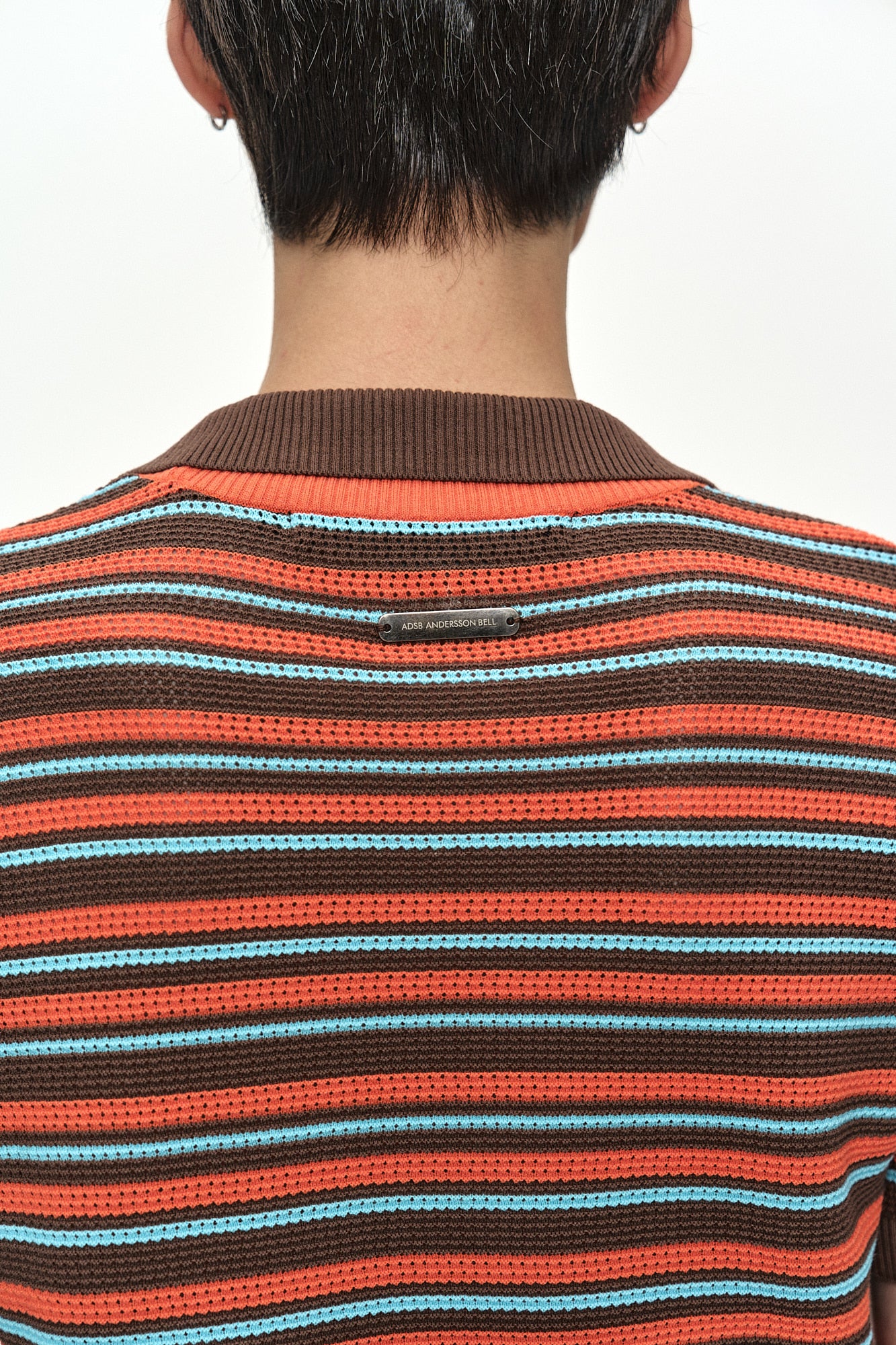 Andersson Bell - Stripe Layered Polo Sweater (Brown/Orange) product image 6 | TRAB K-Fashion Australia