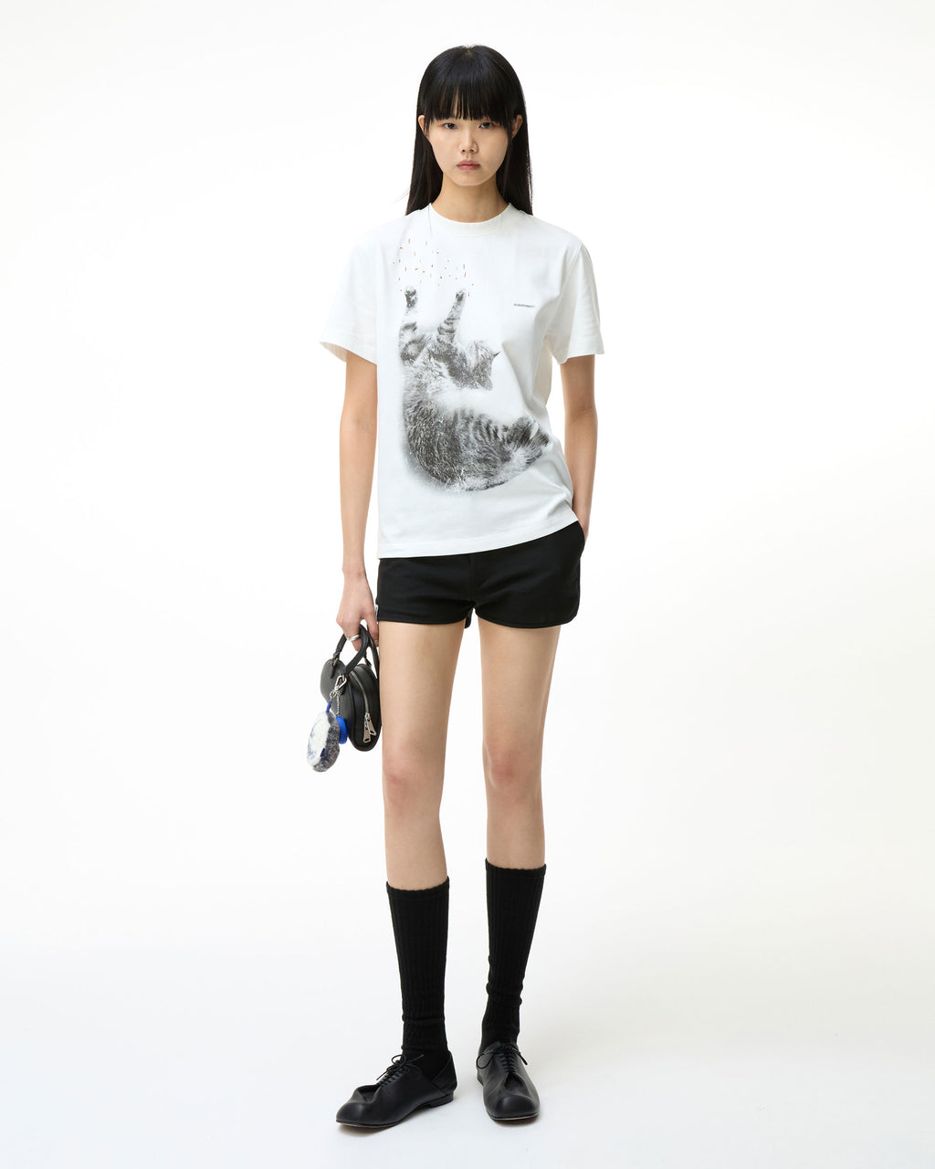Ader Error - Blue cat t-shirt 01 (Off White) product image 1 | TRAB K-Fashion Australia