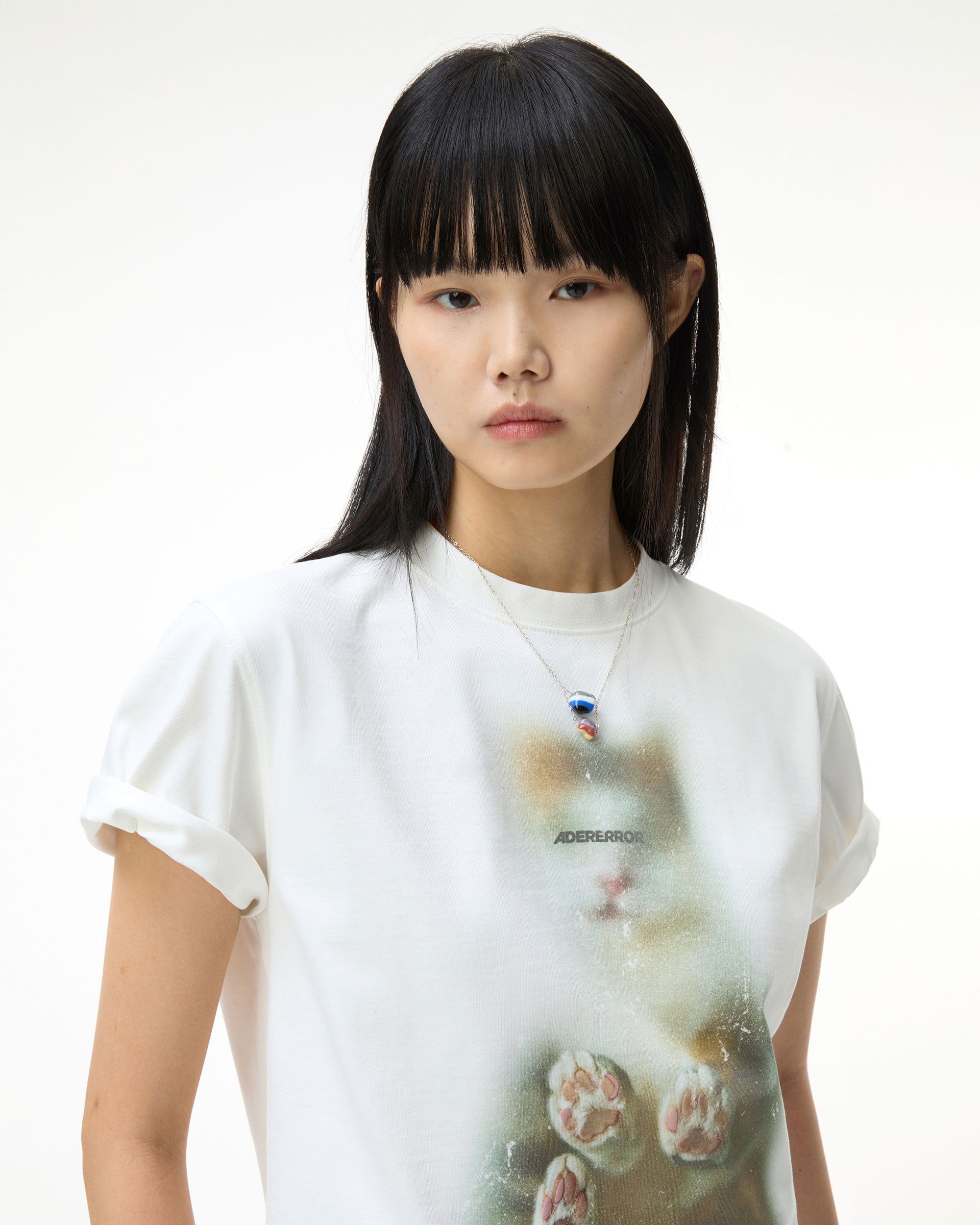 Ader Error - Blue cat t-shirt 03 (Off White) product image 2 | TRAB K-Fashion Australia