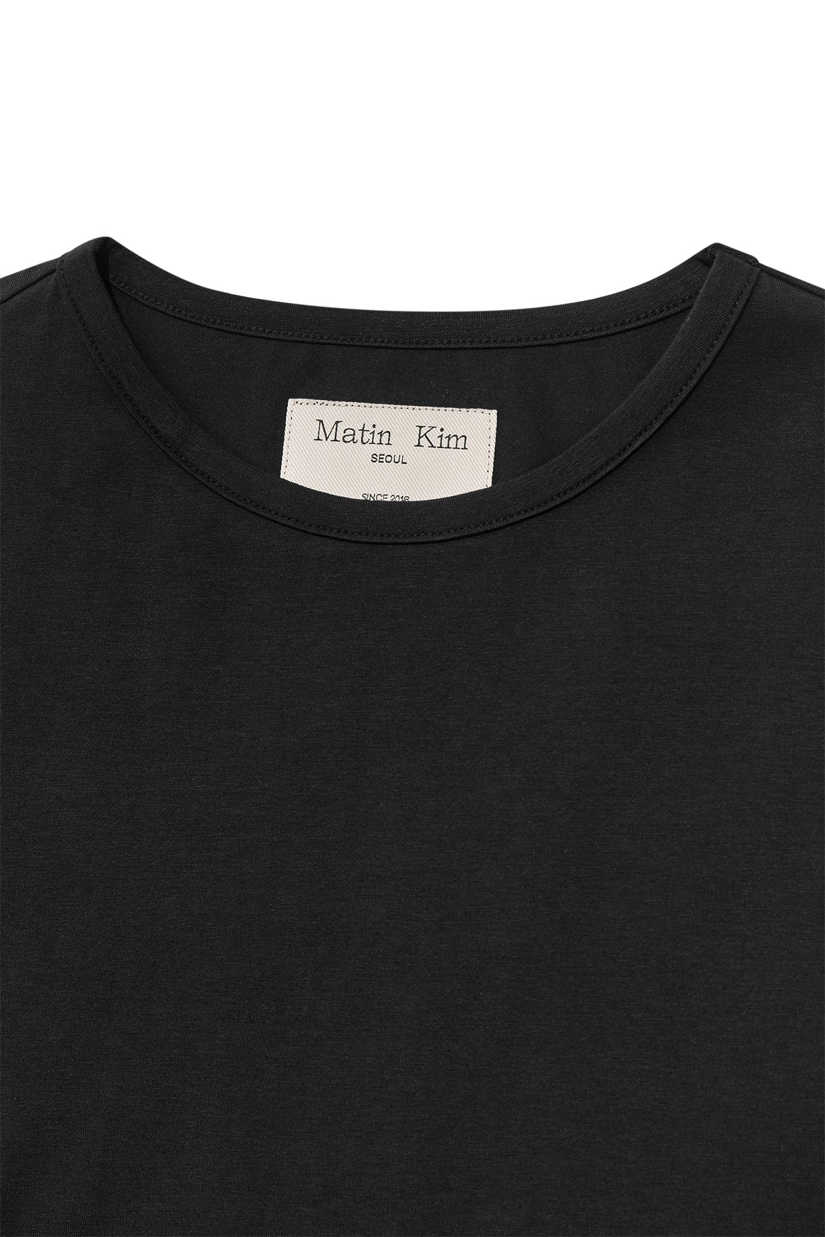 Matin Kim - Slit Button Point Crop Top (Black) product image 3 | TRAB K-Fashion Australia