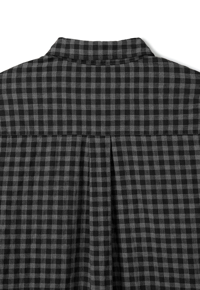 Art if acts - Gingham Check Oxford Shirt (Grey/Black) product image 9 | TRAB K-Fashion Australia