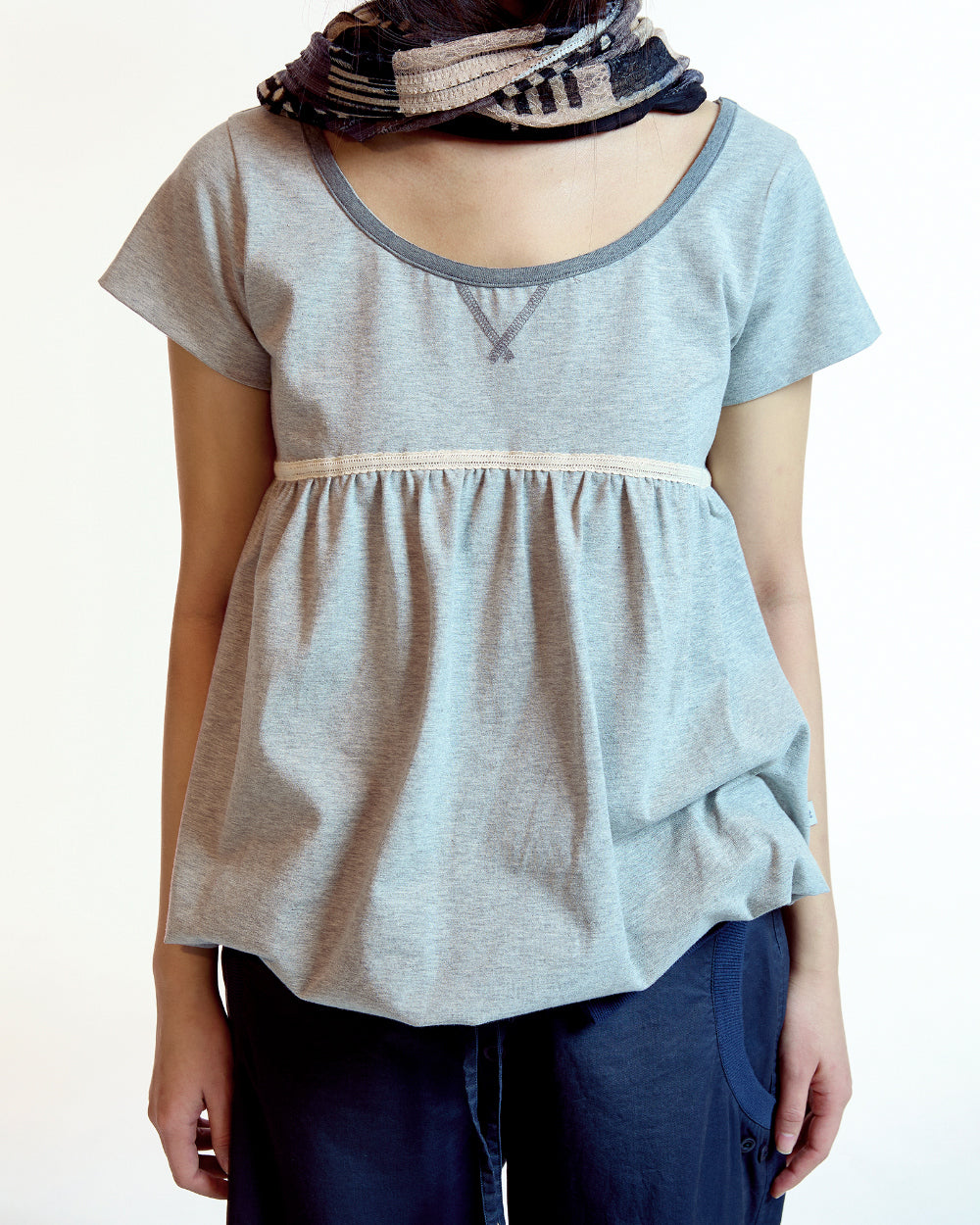 Coyseio - Lace Balloon T-Shirt (Melange Grey) product image 6 | TRAB K-Fashion Australia
