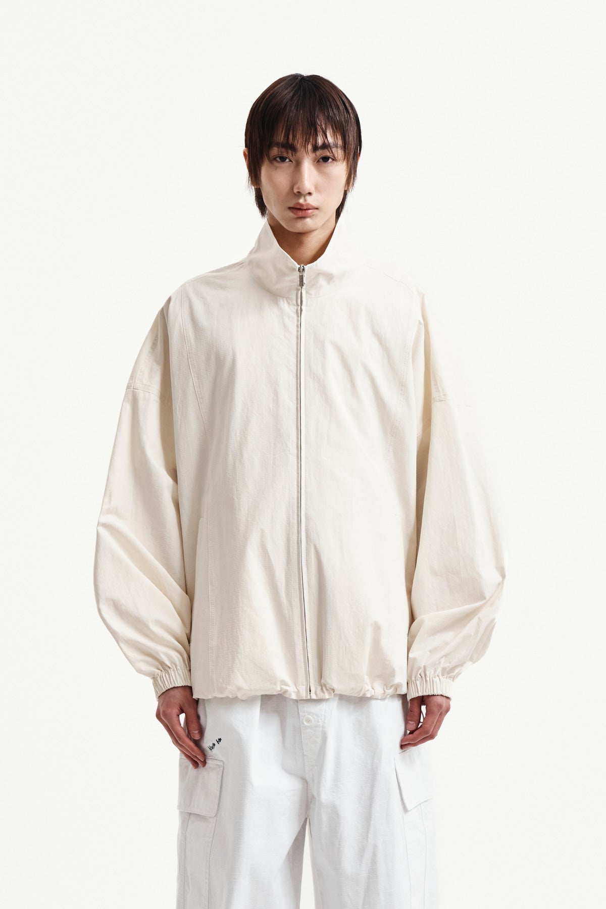 Matin Kim - Back Logo High Neck Jumper (Cream) product image 12 | TRAB K-Fashion Australia
