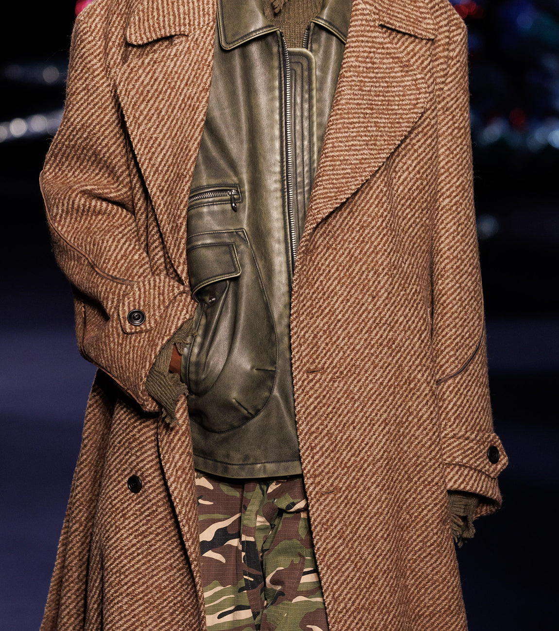 Andersson Bell - Rovy Double Breasted Big Twill Coat (Brown) product image 4 | TRAB K-Fashion Australia