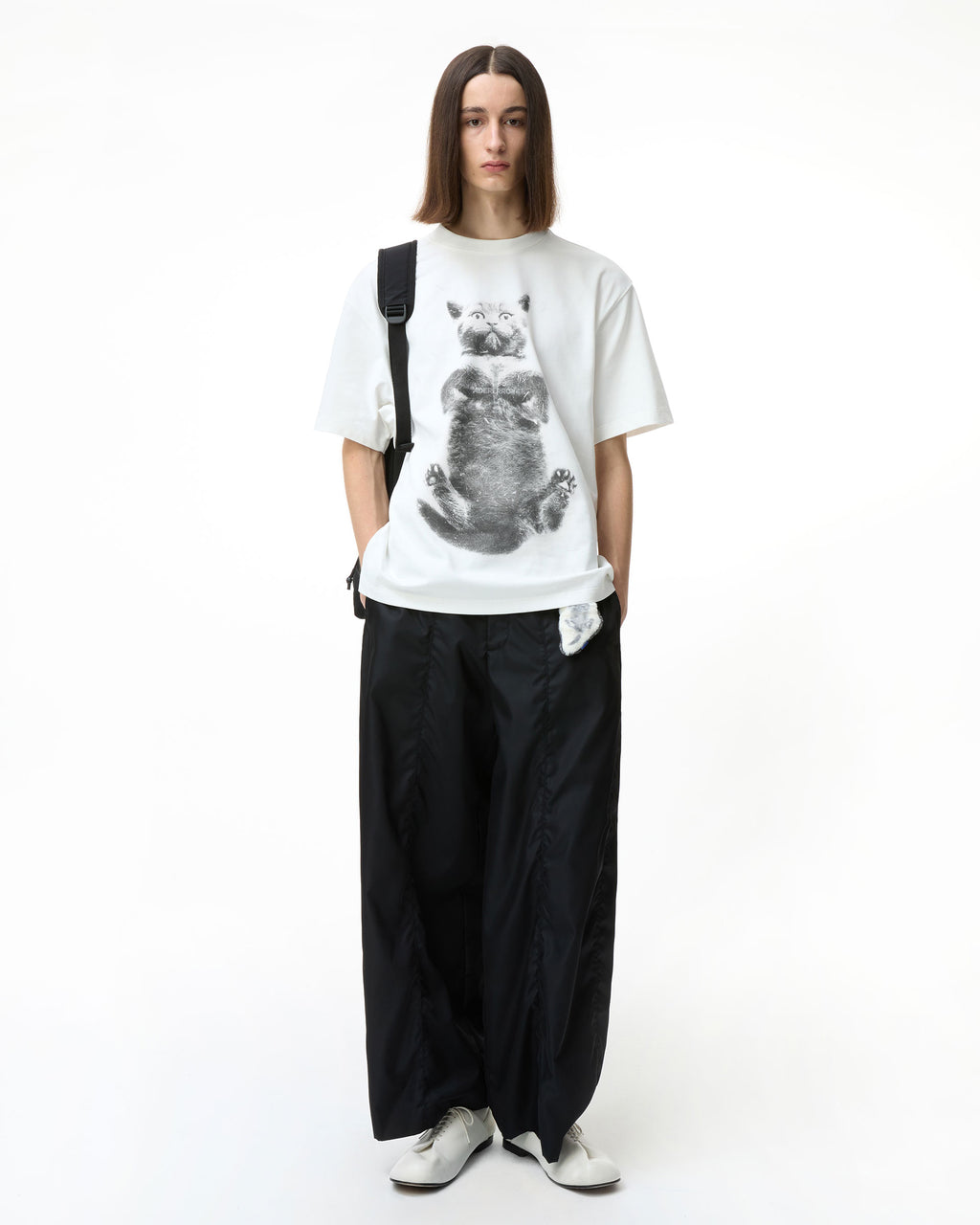 Ader Error - Blue cat t-shirt 02 (Off White) product image 1 | TRAB K-Fashion Australia