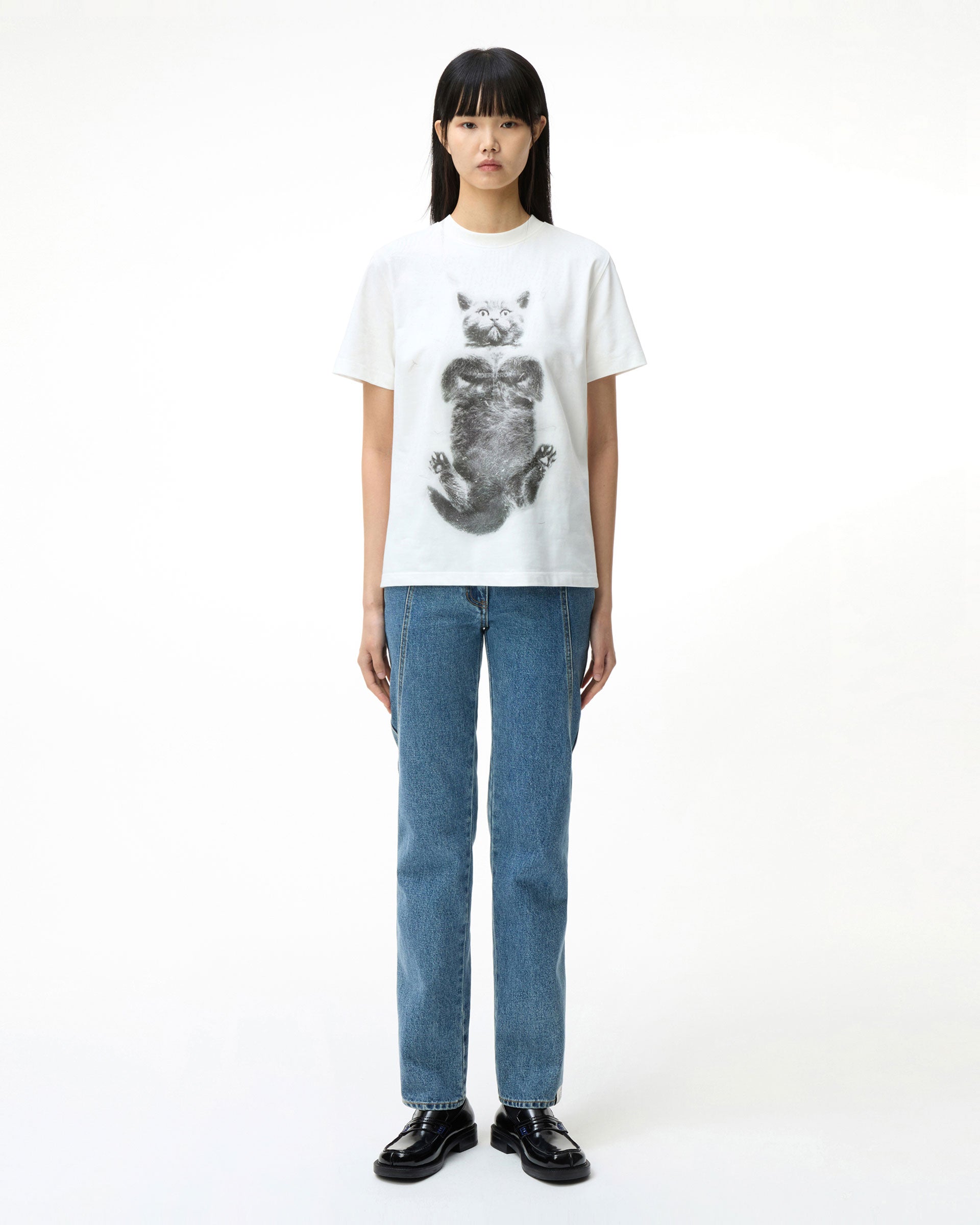 Ader Error - Blue cat t-shirt 02 (Off White) product image 5 | TRAB K-Fashion Australia