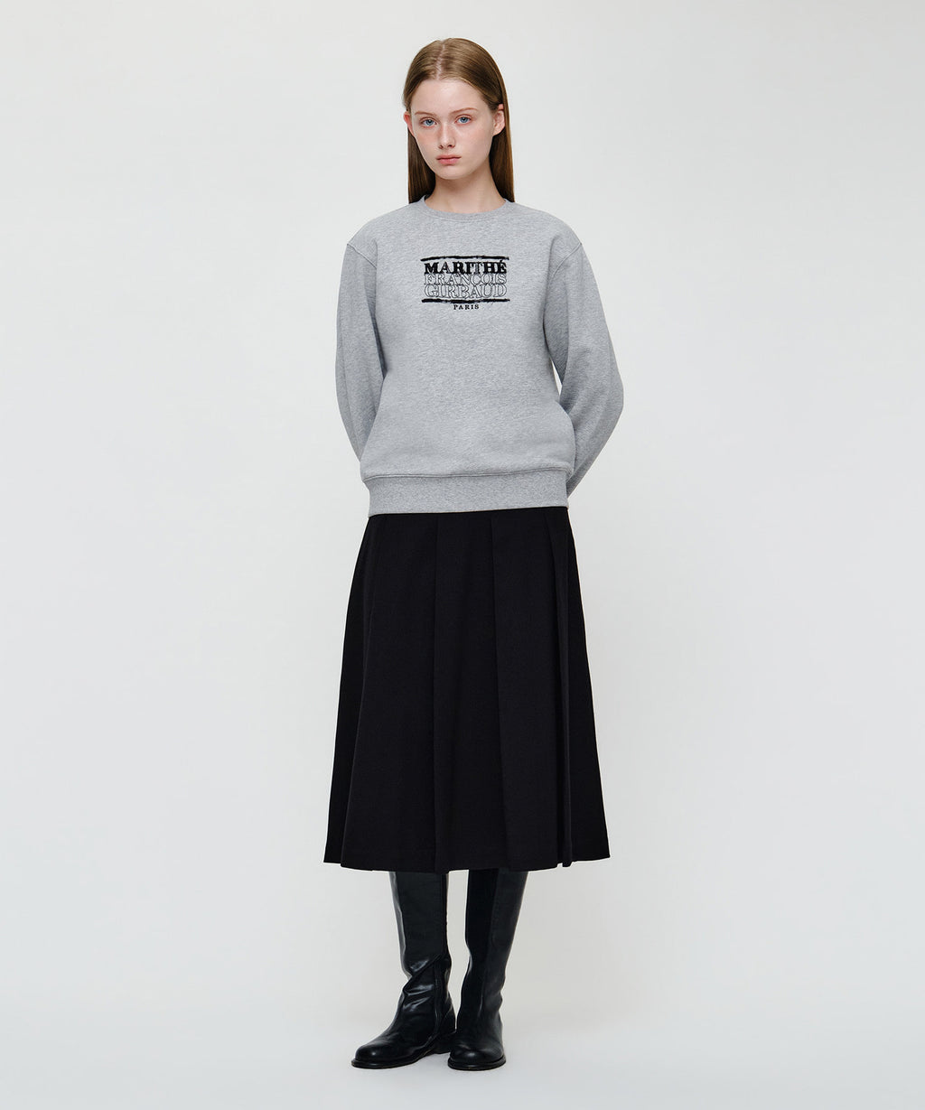 Marithe & Francois Girbaud - Classic Logo Check Applique Sweatshirt (Heather Gray) product image 4 | TRAB K-Fashion Australia