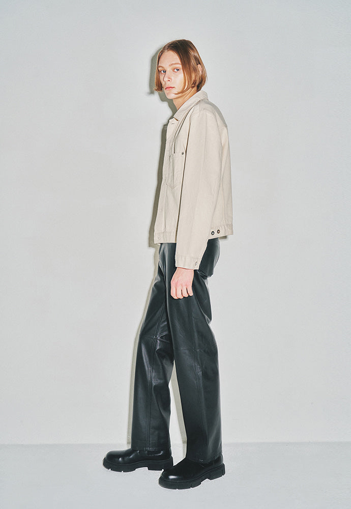 Tonywack - Cropped Single Pocket Denim Jacket (Ecru) product image 2 | TRAB K-Fashion Australia