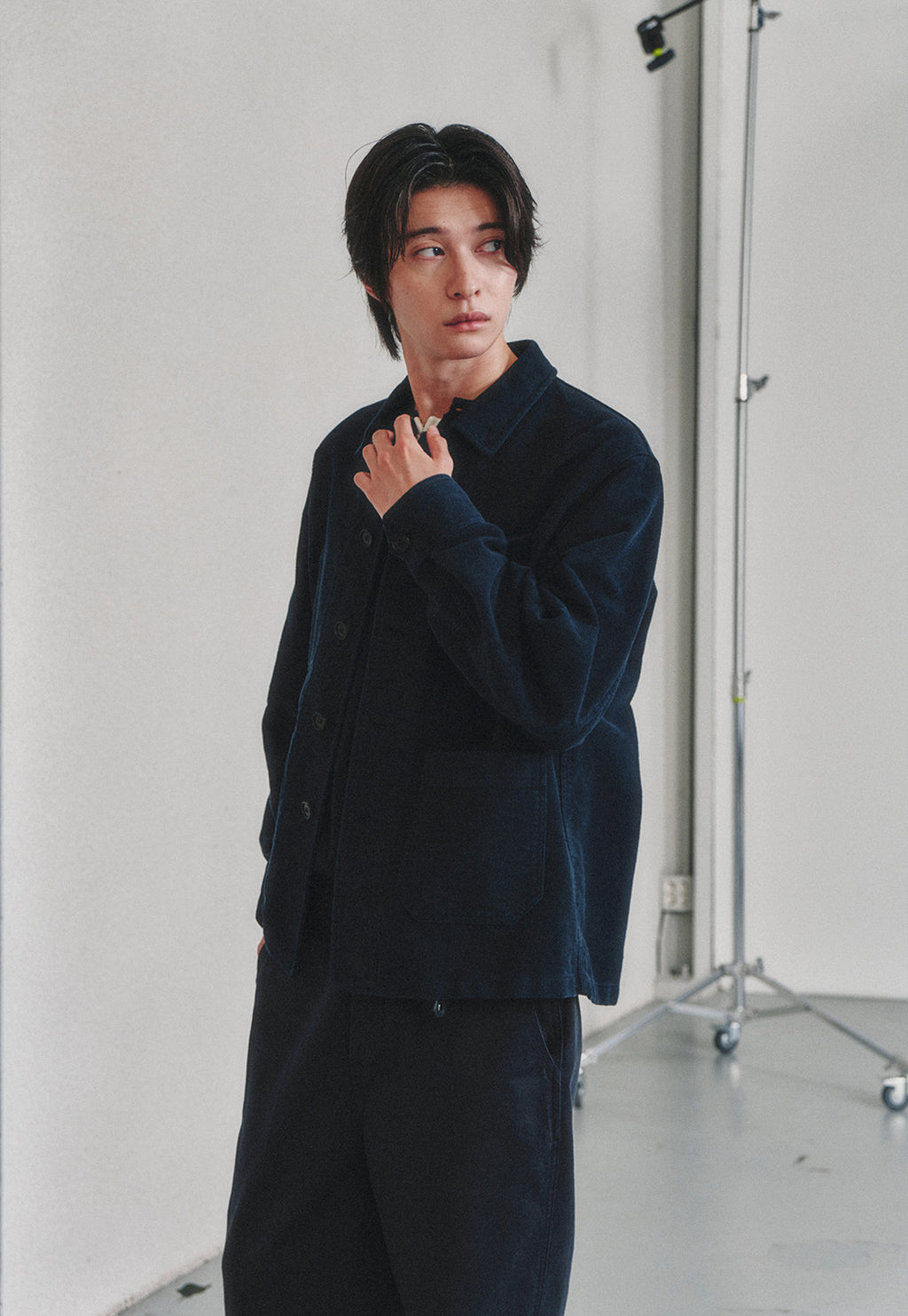 Art if acts - Washed Moleskin French Work Jacket (Vintage Navy) product image 6 | TRAB K-Fashion Australia