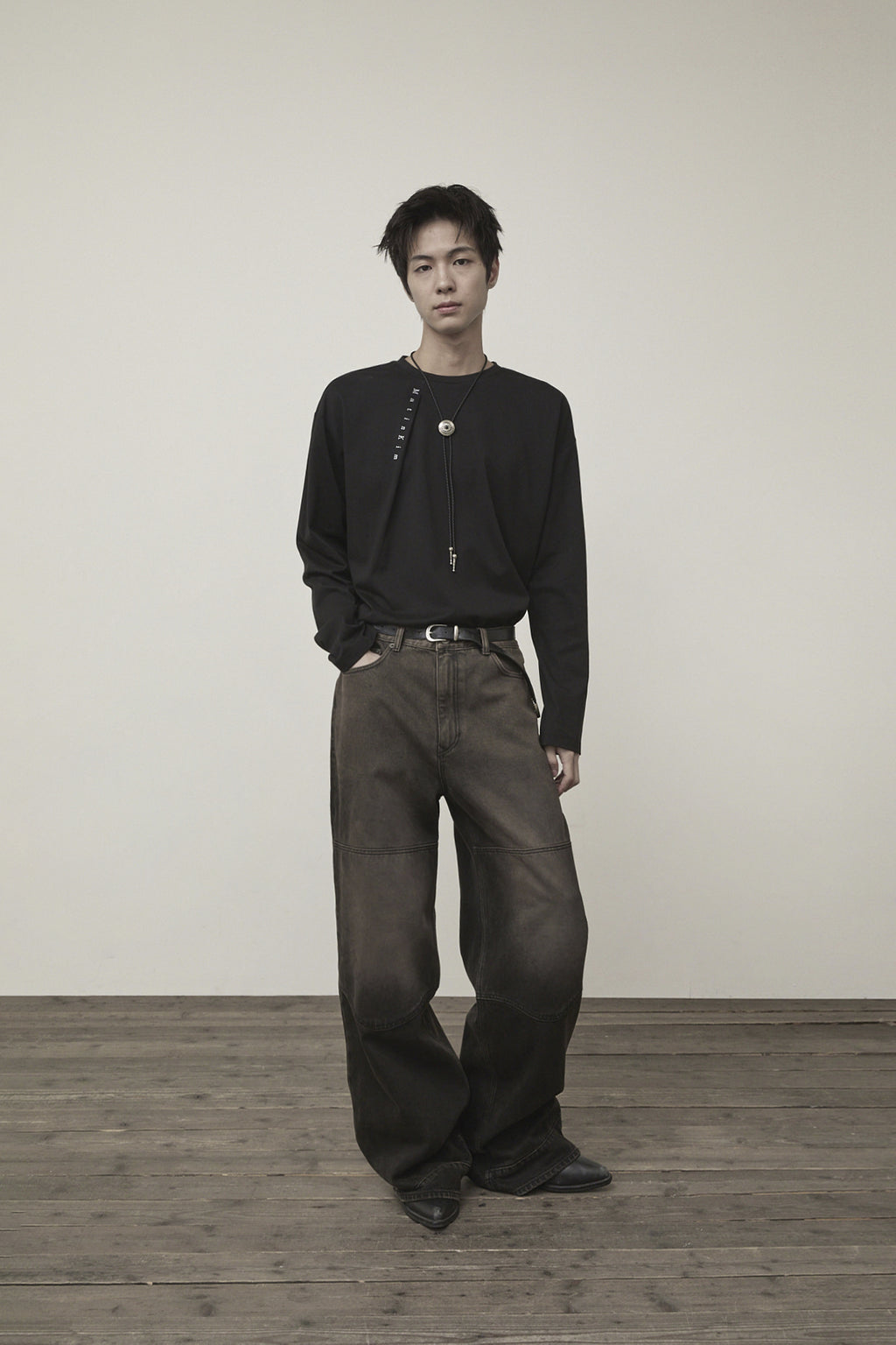Matin Kim - Western Detail Denim Pants (Black) product image 9 | TRAB K-Fashion Australia