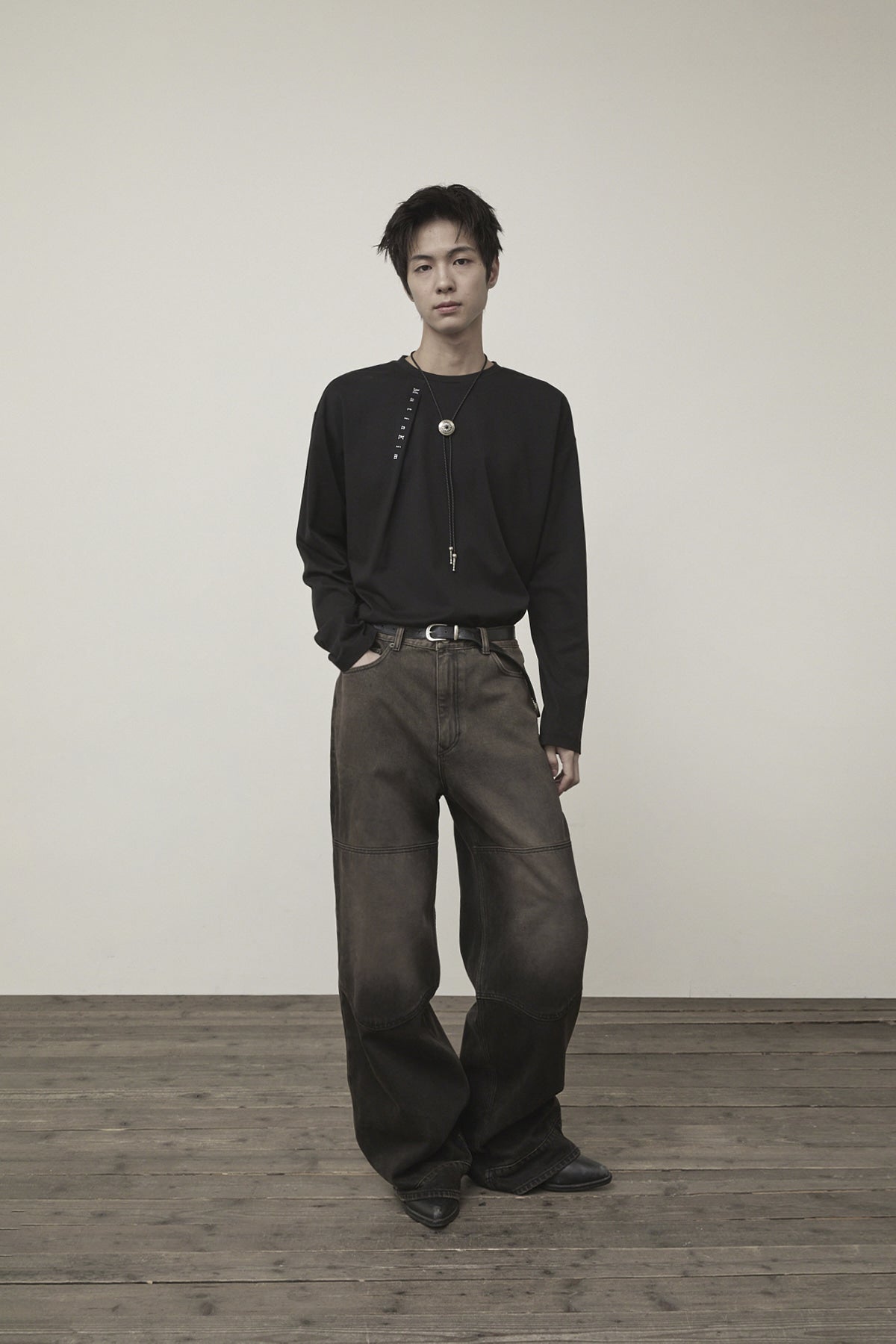 Matin Kim - Western Detail Denim Pants (Black) product image 9 | TRAB K-Fashion Australia
